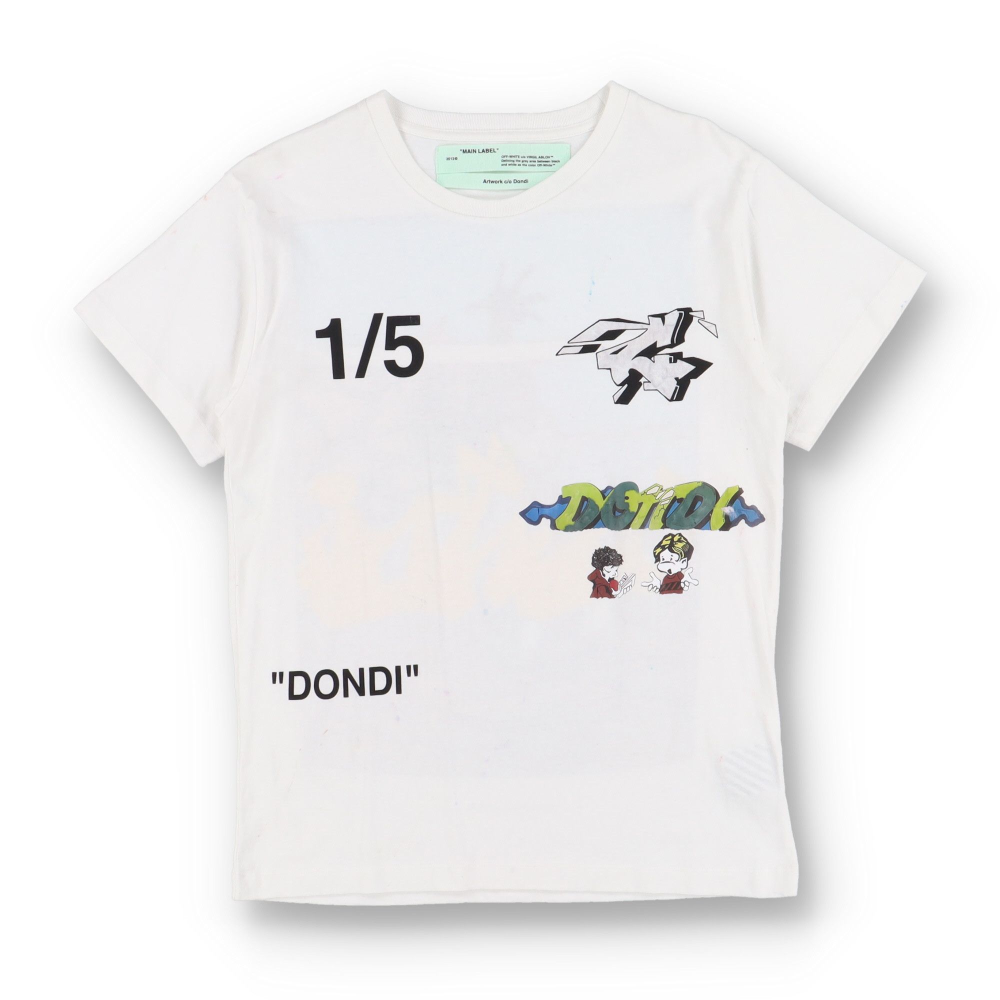 Off-White White Dondi Demon Graffiti Logo T-Shirt Size M / US 6-8 / IT 42-44 - 1 Thumbnail