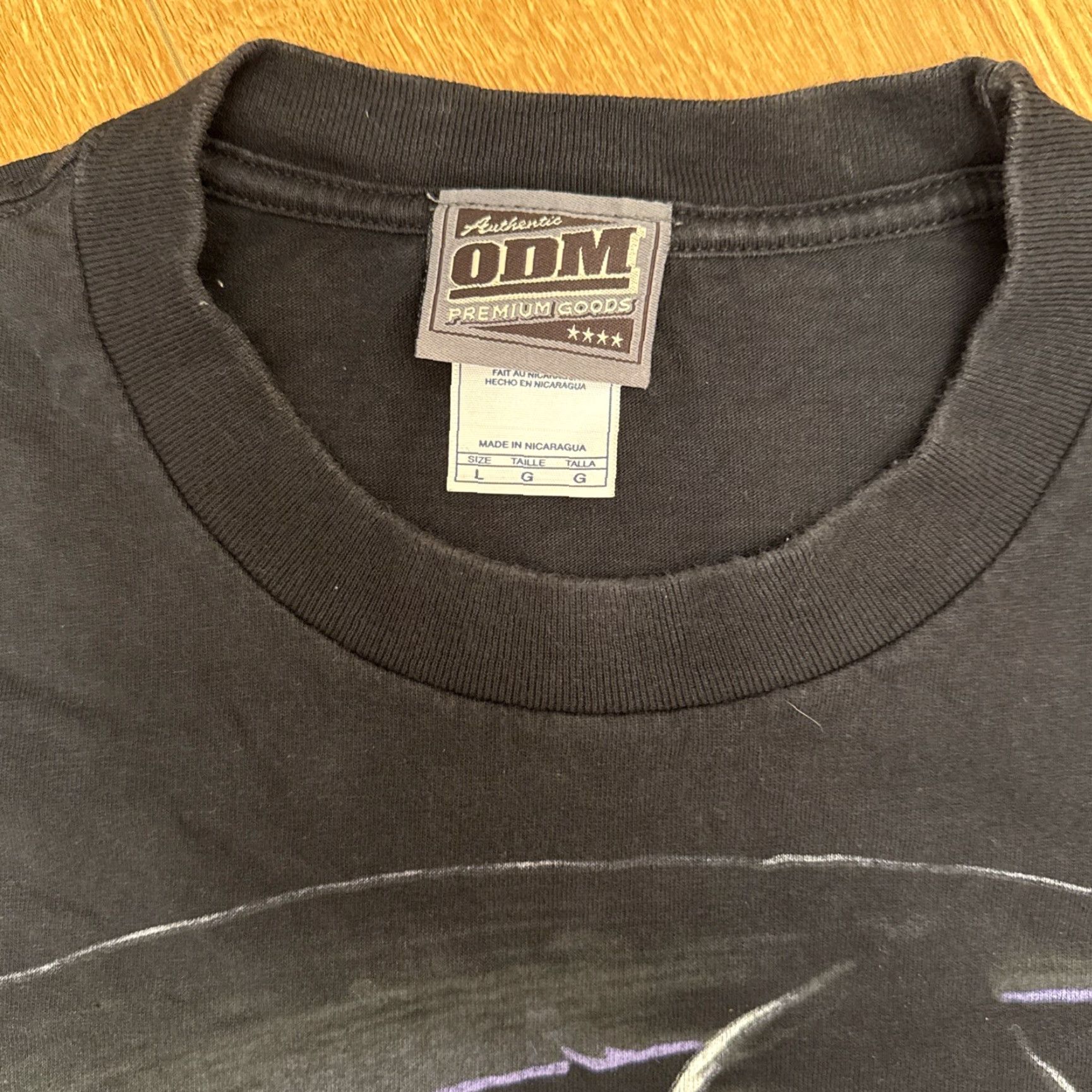 Vintage VTG ODM Y2K Grim Reaper Macabre Graphic Print Black L T Shirt Skull Dark Death Unisex Adults Size US L / EU 52-54 / 3 - 3 Thumbnail