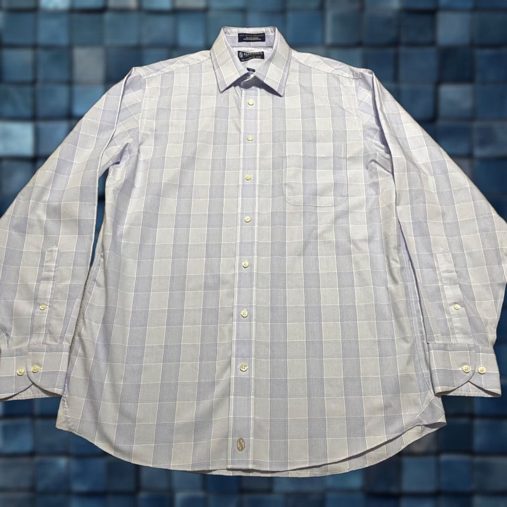 Stafford Stafford Dress Shirt Mens 15.5 32/33 Light Gray Wrinkle Free  Classic Button-Up, Cotton Blend, Long Sleeve, Casual, Machine Washable,  American, 100% Gray, Men | Grailed