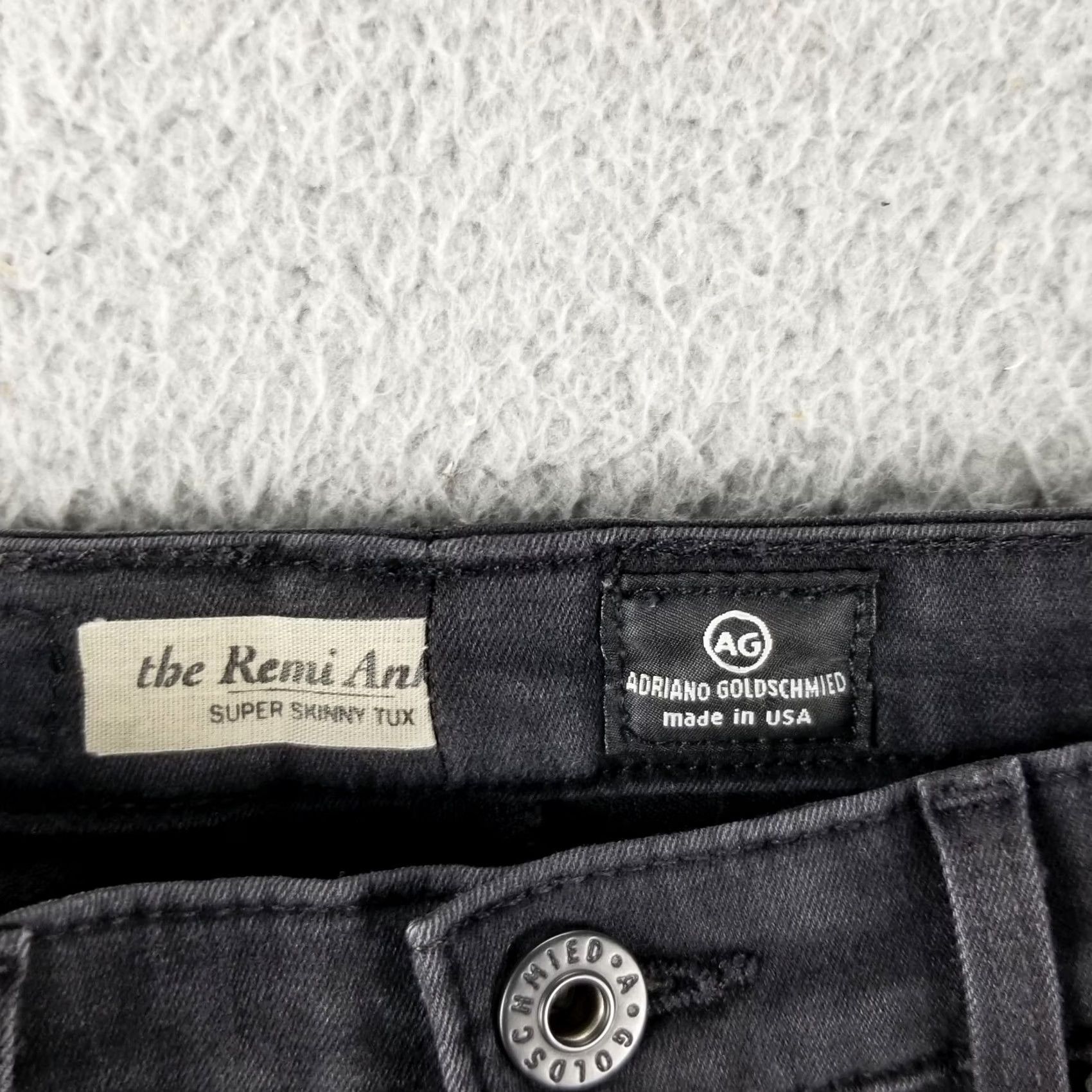 Vintage AG Adriano Goldschmied Jeans Women 26R The Remi Tuxedo Ankle Denim Studded Pants Shirt/Shoes not included Size 26" / US 2 / IT 38 - 2 Thumbnail