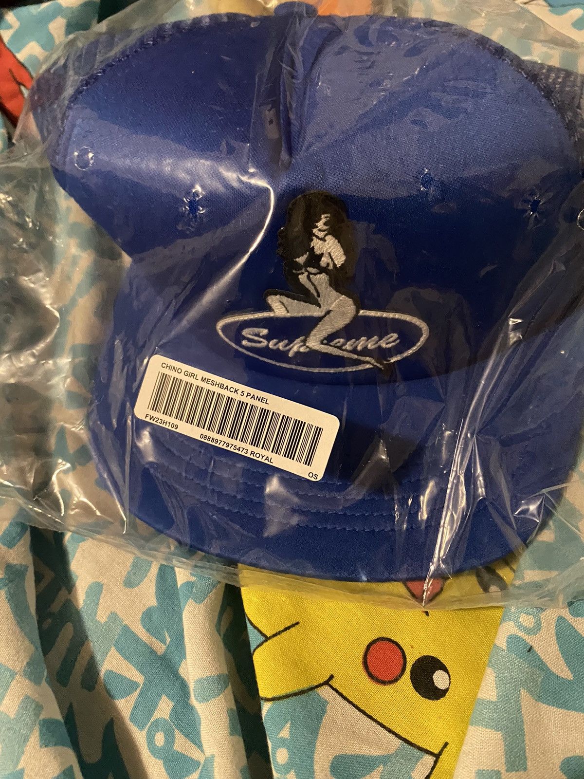 Supreme Supreme Pin Up Mesh Back 5-Panel Royal (FW23) Size ONE SIZE - 3 Thumbnail