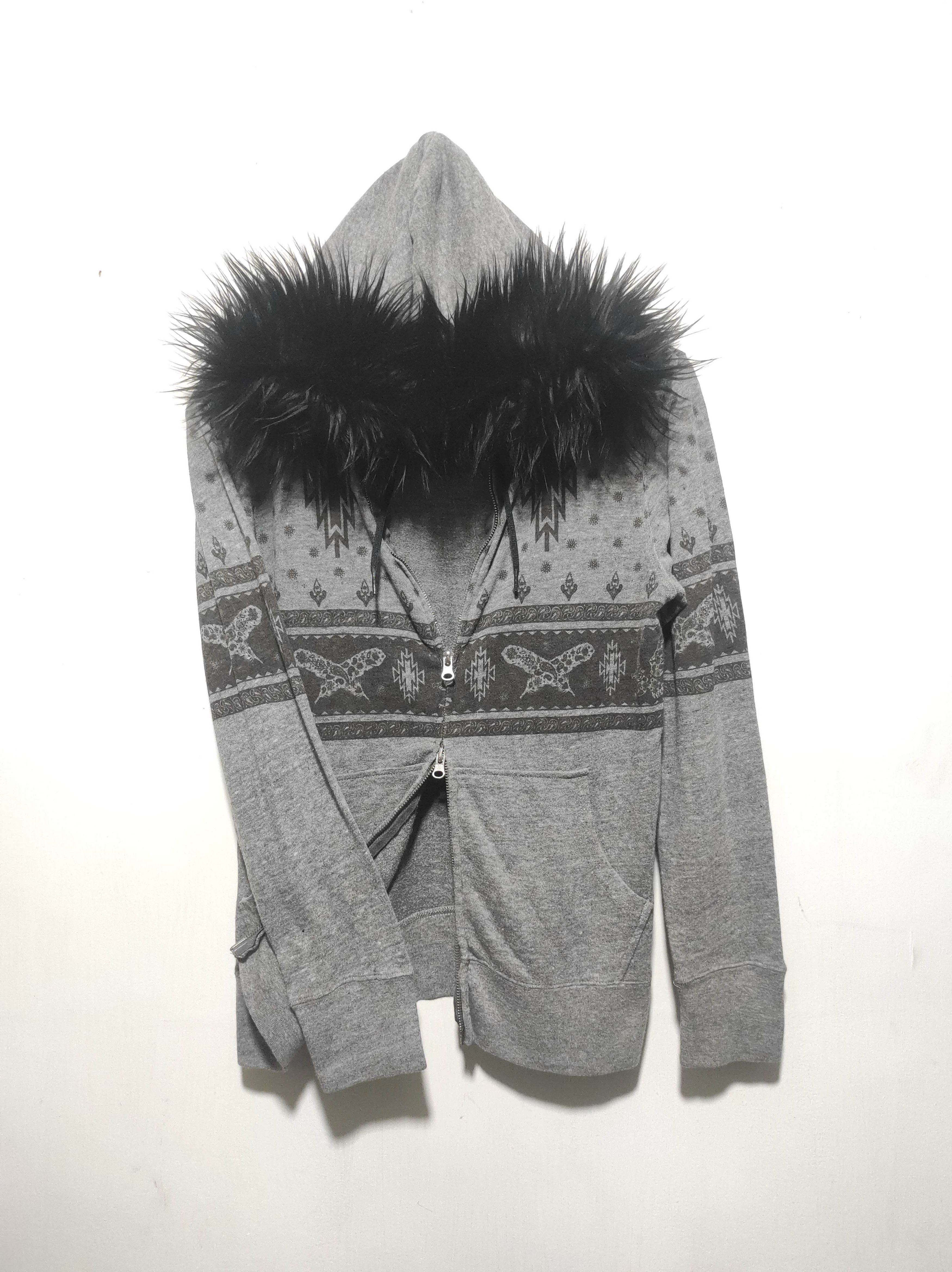 Japanese Brand Heart Market Paisley Double Zipper Fur Hoodie LGB style Size US S / EU 44-46 / 1 - 2 Thumbnail