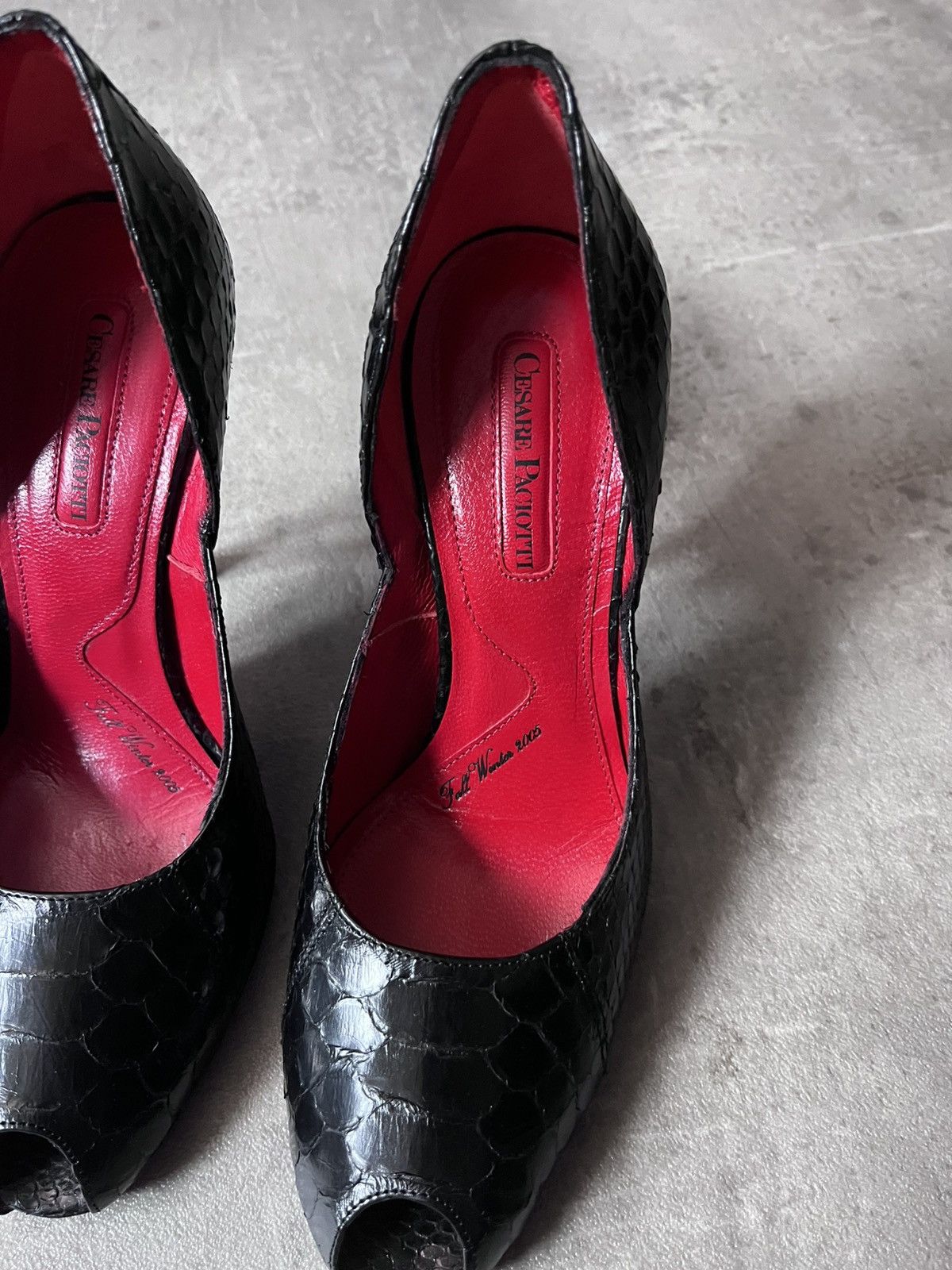 Paciotti Cesare Paciotti F/W 05 leather heels black and red Size US 6.5 / IT 36.5 - 2 Thumbnail