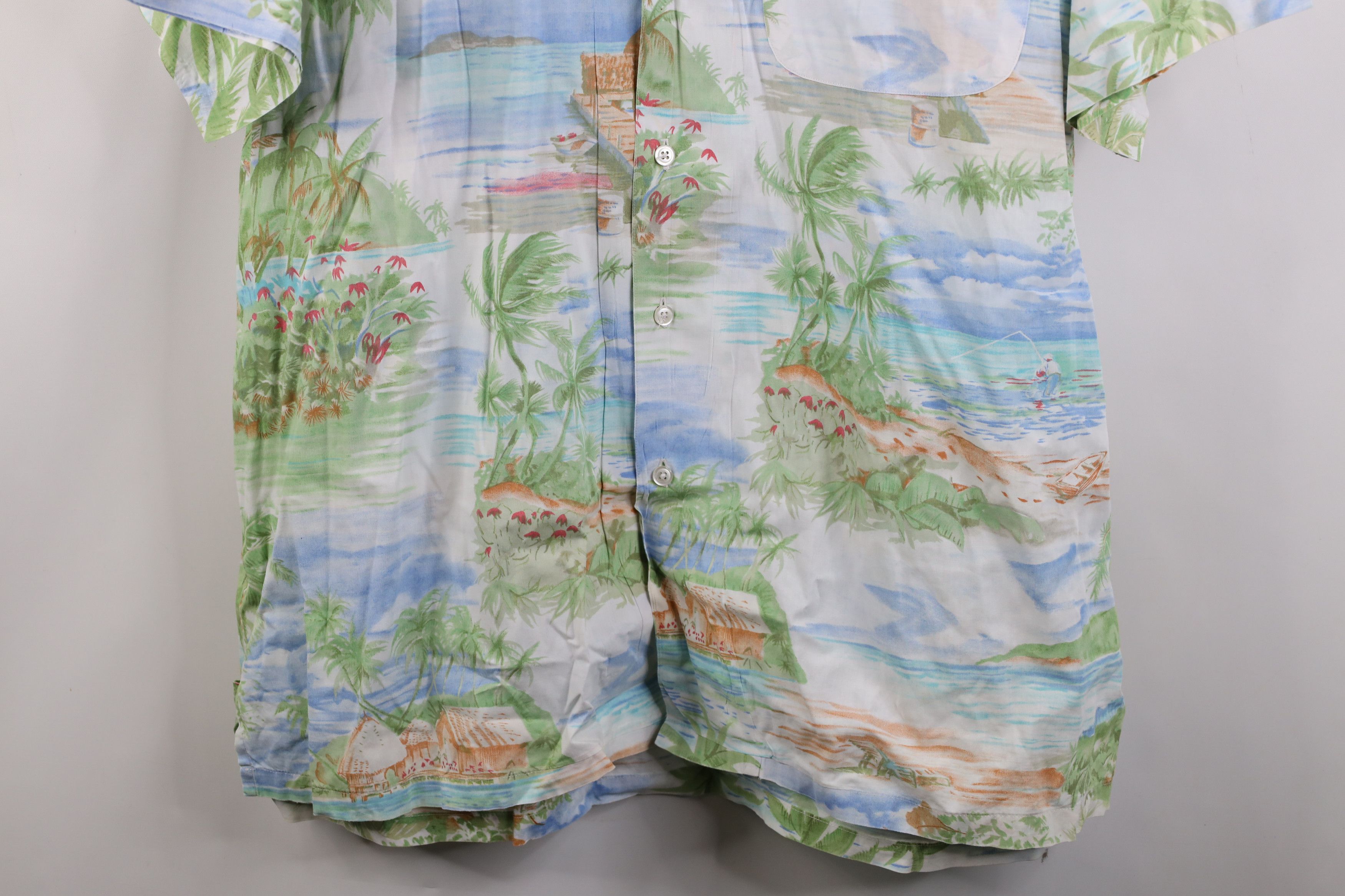 Nautica Vintage 90s Nautica Island Hawaiian Sailing Button Shirt Size US L / EU 52-54 / 3 - 3 Thumbnail