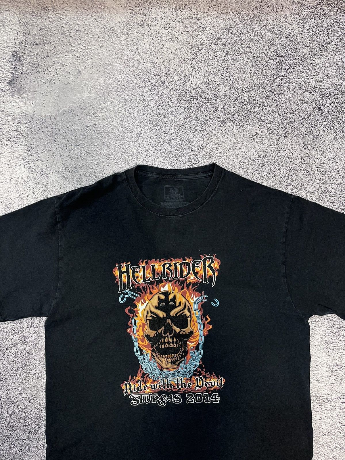 Vintage Fruit Of The Loom Mens T- Shirt Hellrider Vintage 2014 Size US M / EU 48-50 / 2 - 2 Thumbnail