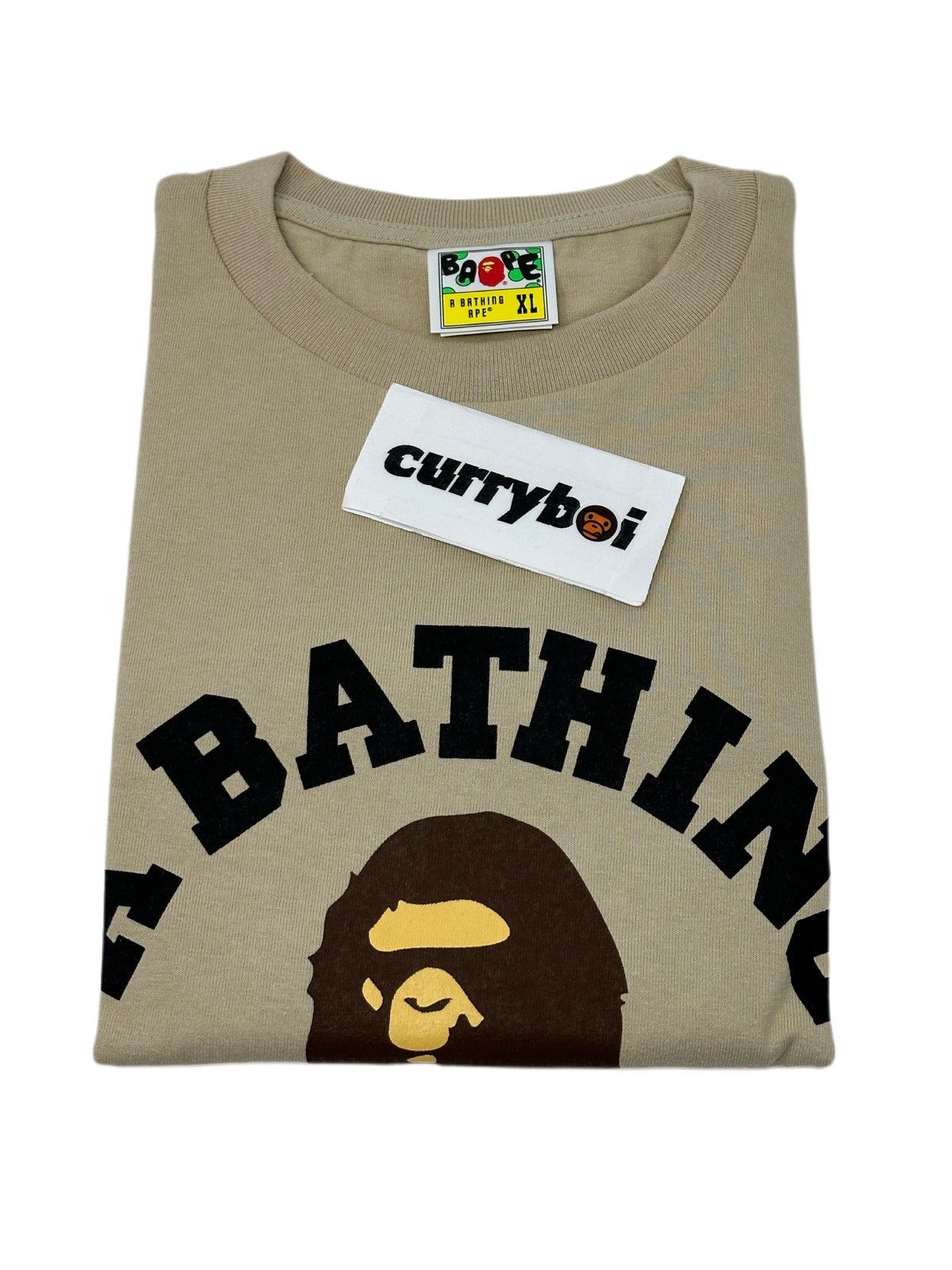 Bape BAPE College Tee Beige Size US L / EU 52-54 / 3 - 3 Thumbnail