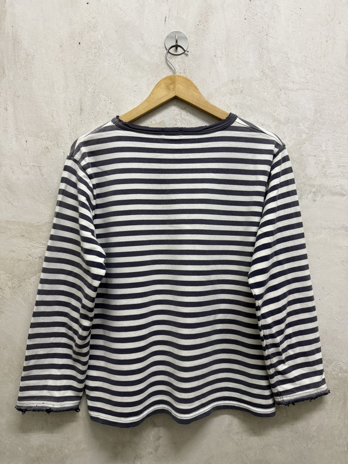 Vintage Thrashed Faded Distressed Striped Shirt Grunge Size US M / EU 48-50 / 2 - 4 Thumbnail