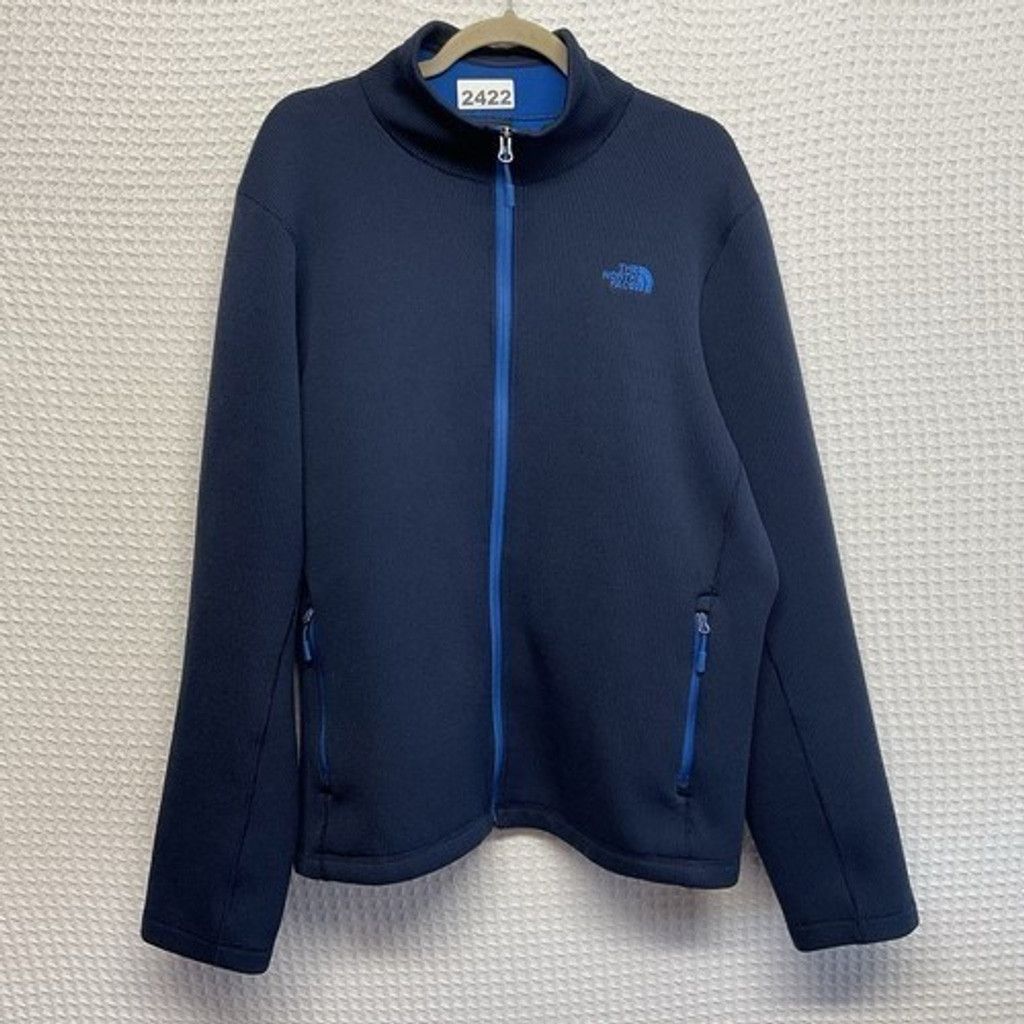 The North Face The North Face Blue Ribbed Thick Knit Full Zip Jacket Men XL Size US XL / EU 56 / 4 - 1 Thumbnail