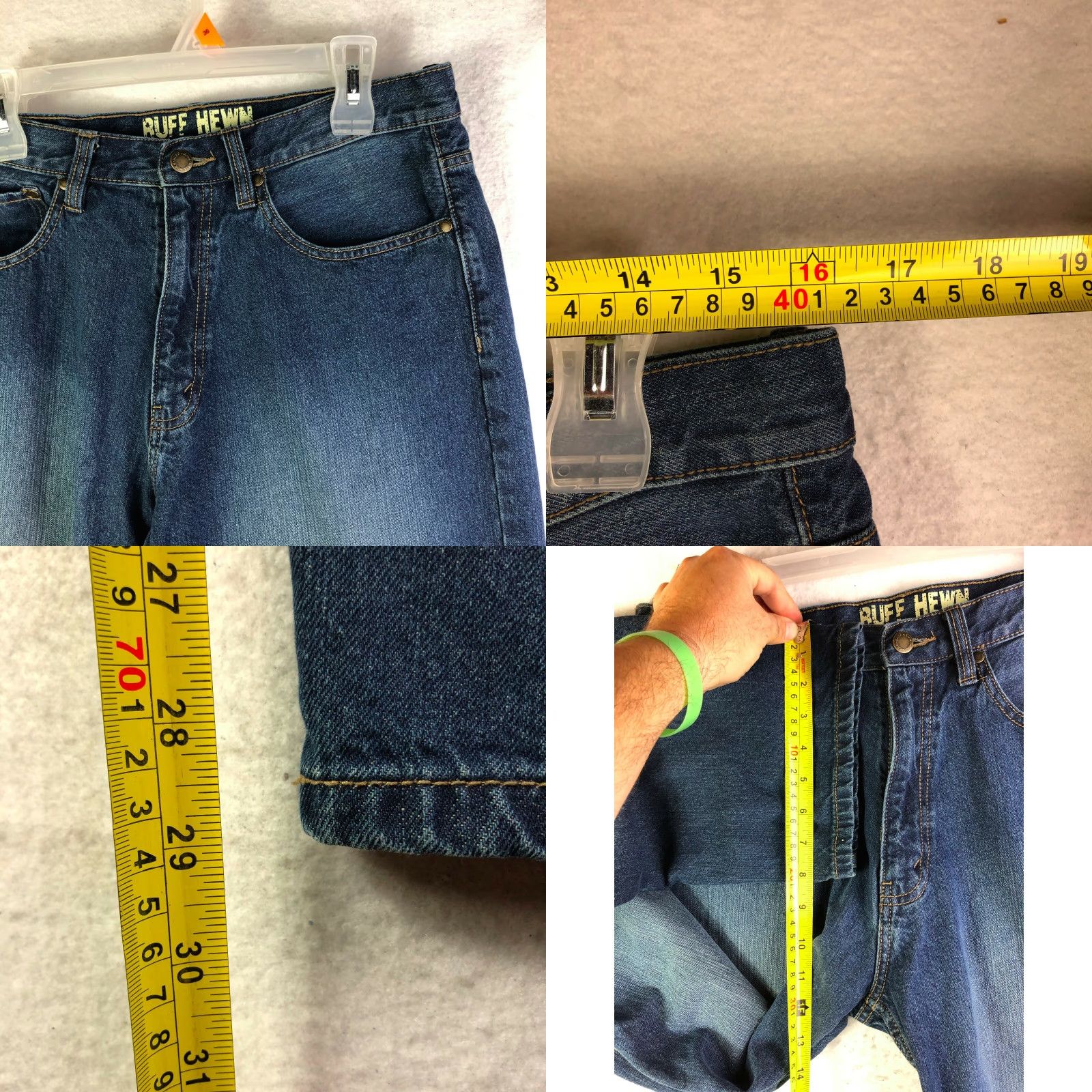 Denime a.n.a Mid Rise Skinny Jeans Juniors 29/8 Blue Denim Medium Wash Womens Regular Rise 8.5-10.5 Zip Inseam 23.5 in Size 29" - 8 Thumbnail