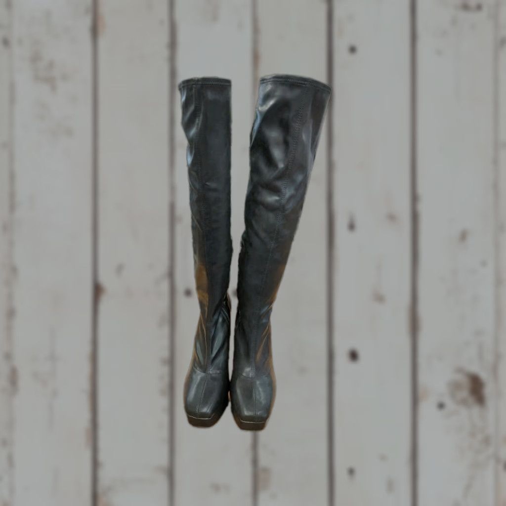 Jessica Simpson Jessica Simpson Platform Knee Boots NWOT 8.5 Black Faux Suede Daniyah Heel Womens Boots Size US 9 / IT 39 - 1 Thumbnail