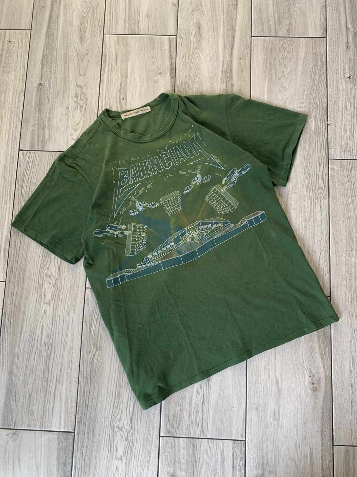 balenciaga vintage t-shirt concert green VERY RARE