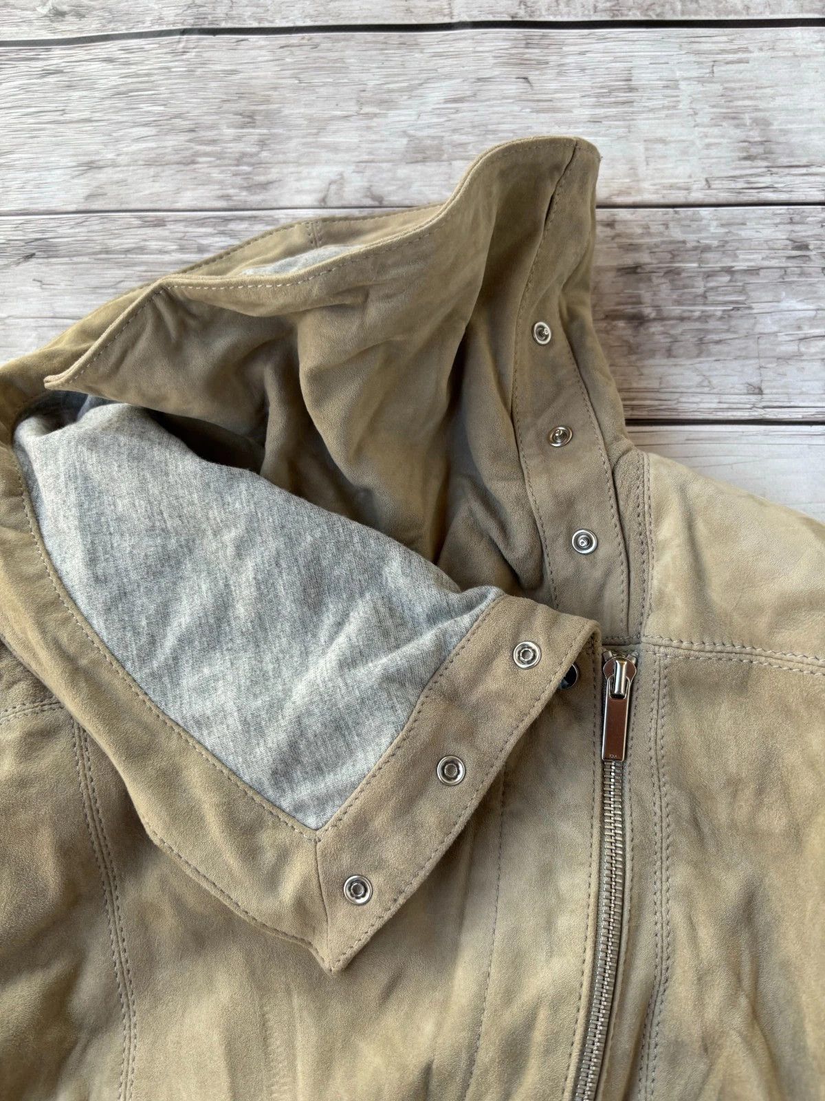 Yohji Yamamoto 00s Archive Assymetrical Rick Owens Vibe! Suede Jacket Size S / US 4 / IT 40 - 6 Thumbnail