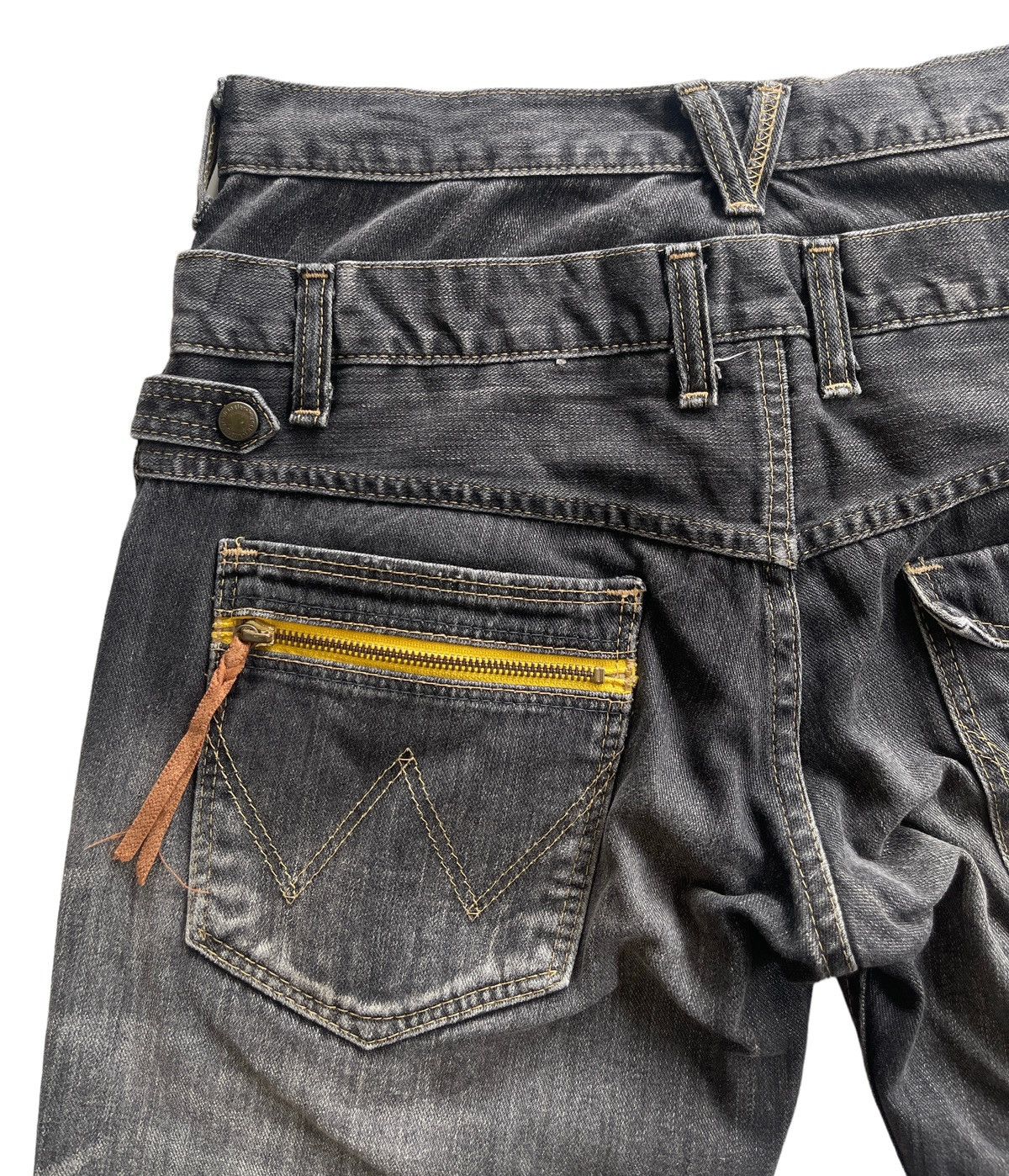 Japanese Brand Vintage Wrangler Double Waist Avantgarde Denim Size US 30 / EU 46 - 6 Thumbnail
