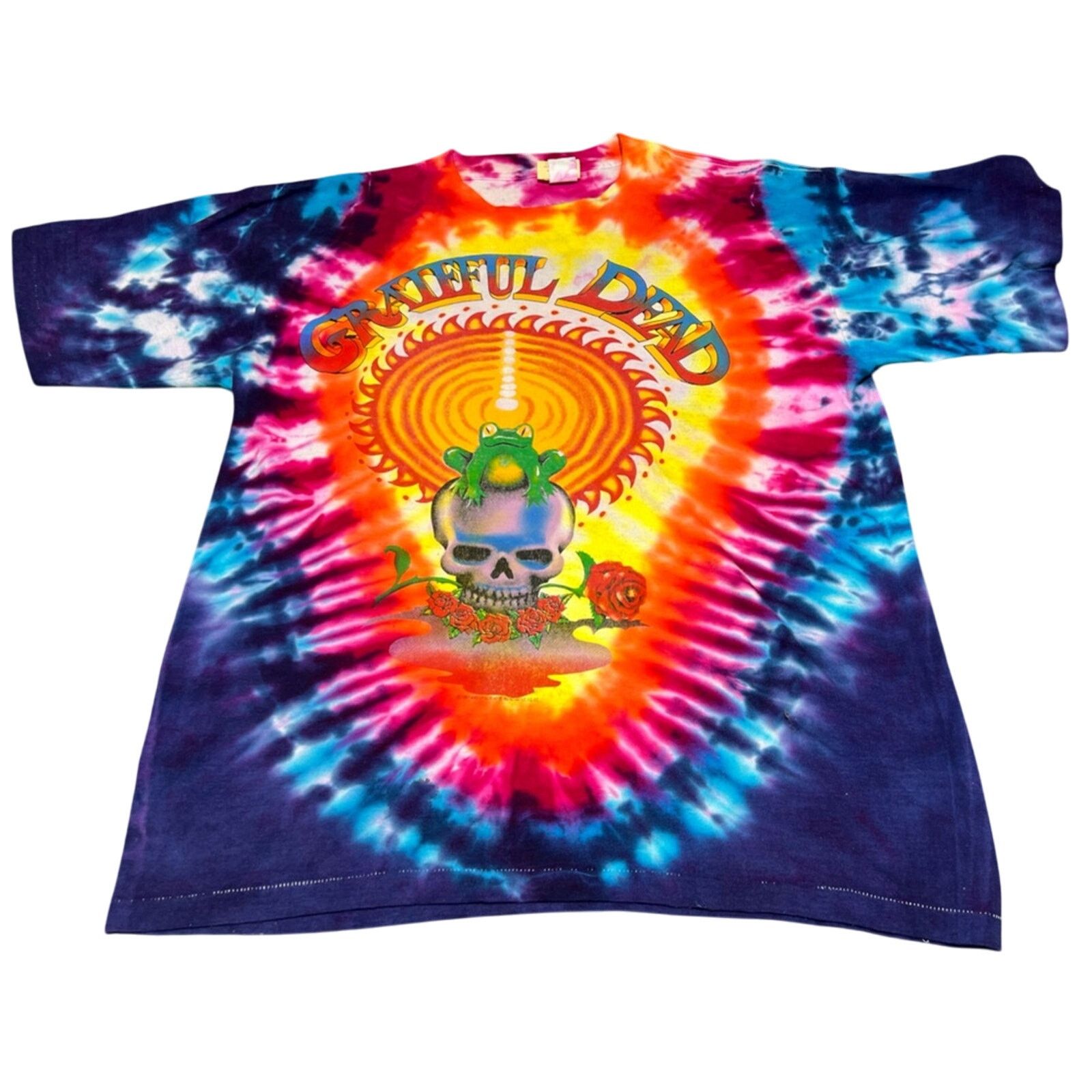 Band Tees Vintage GRATEFUL DEAD 1987 Frog Tie Dye Shirt - RARE CLEAN! Size US L / EU 52-54 / 3 - 1 Thumbnail