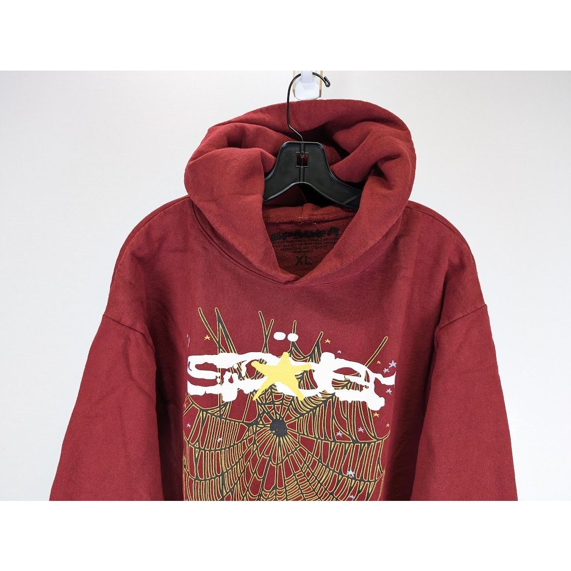 Sp5der o1rshd1 SP5DER Logo Hoodie in Maroon Size US XL / EU 56 / 4 - 5 Thumbnail