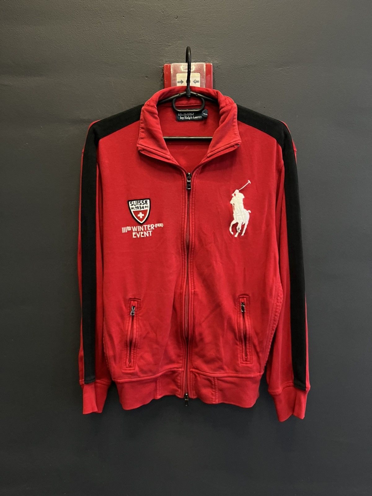 Pre-owned Polo Ralph Lauren X Vintage Polo Ralph Laurent Suisse Switzerland Winter Event 1934 Jacke In Red