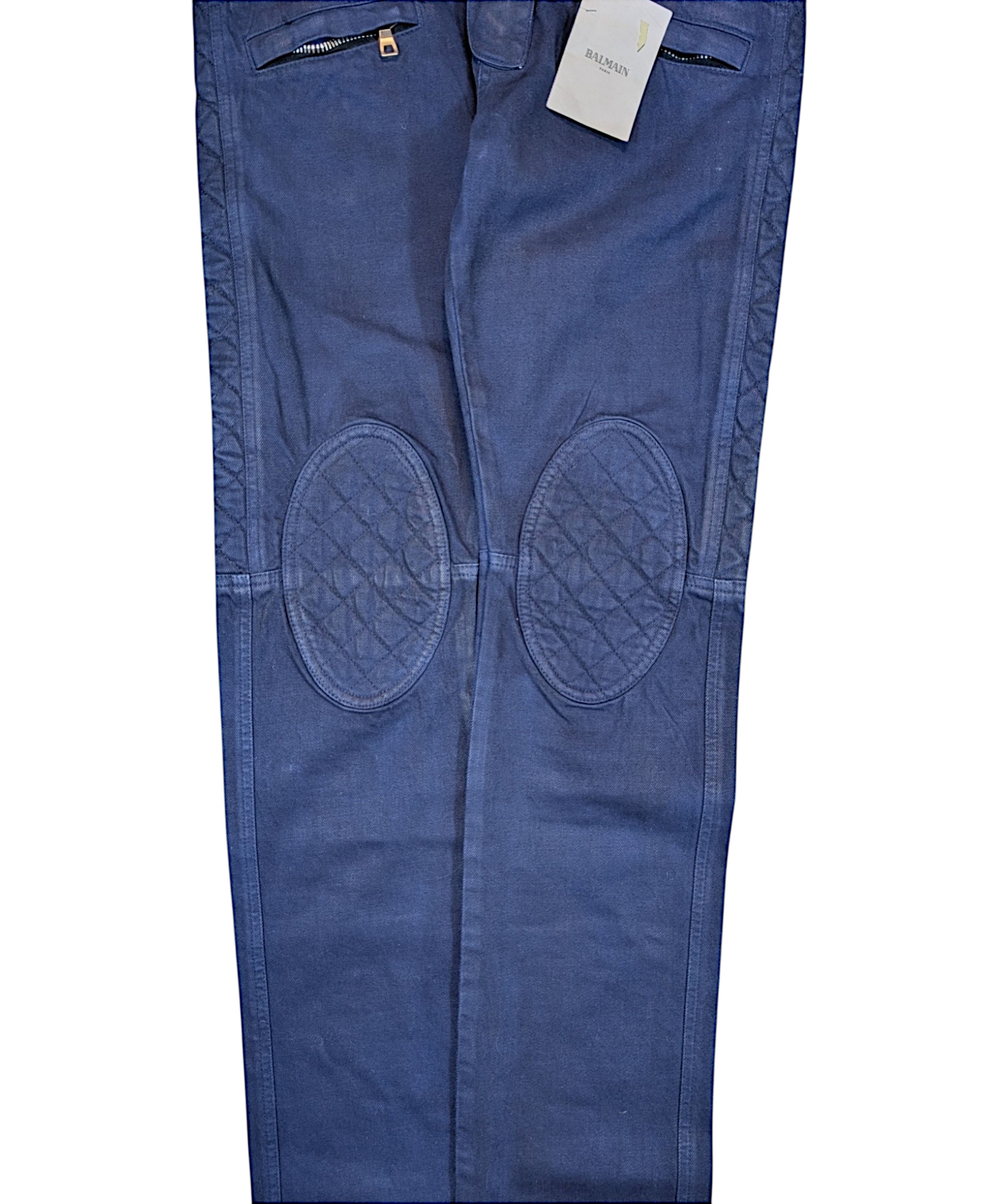 Balmain Balmain 2014 Sample Quilted Moleskin Blue Navy NWT Jeans Size US 30 / EU 46 - 3 Thumbnail
