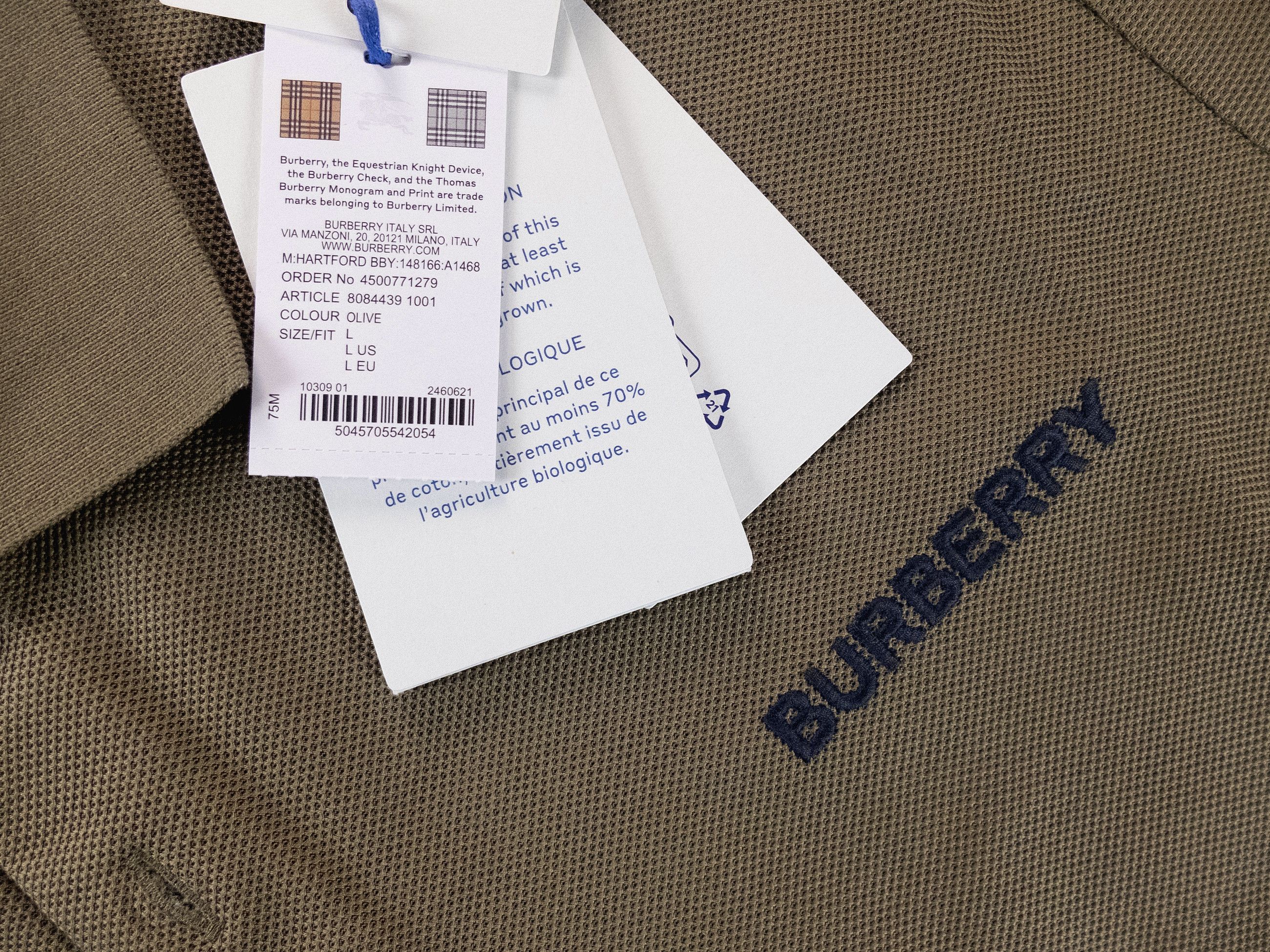 Burberry BURBERRY olive green logo embroidered polo shirt Large q Size US L / EU 52-54 / 3 - 5 Thumbnail