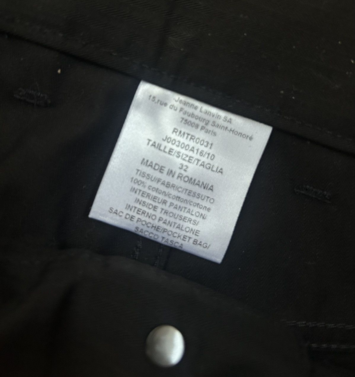 Lanvin Lanvin Black Slim Fit Jeans Size US 32 / EU 48 - 8 Thumbnail