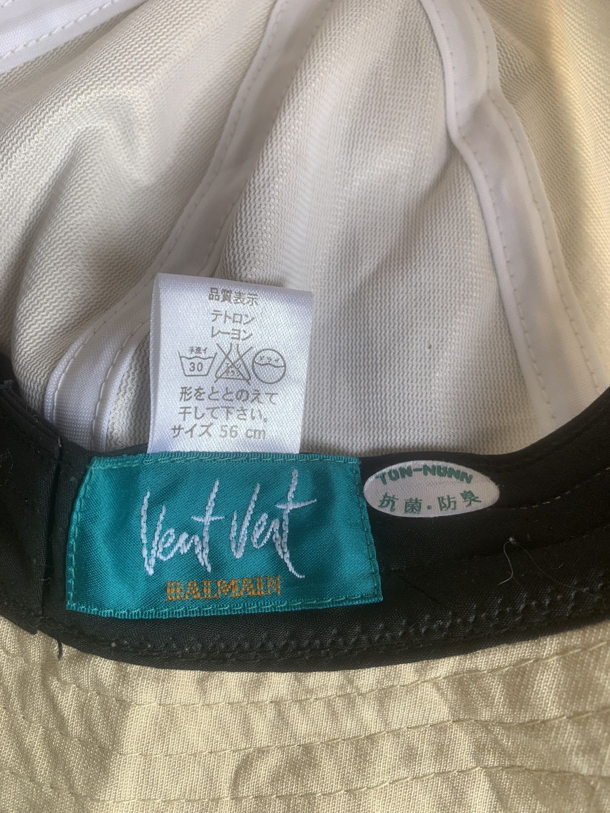 Balmain 90s Balmain Paris Vent Vert embroidery logo bucket hat Size ONE SIZE - 3 Thumbnail