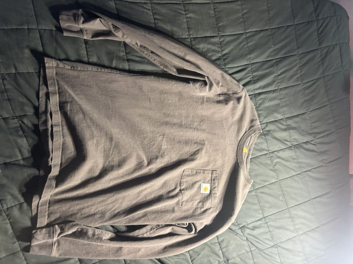 Carhartt Carhartt Brown Long Sleeve Tee Size US M / EU 48-50 / 2 - 2 Thumbnail