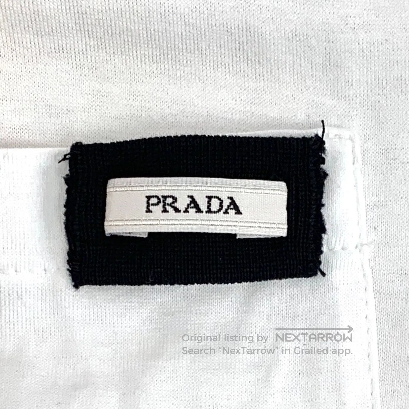 Prada Prada White pocket floral embroidery cotton crew neck shor Size US L / EU 52-54 / 3 - 5 Thumbnail