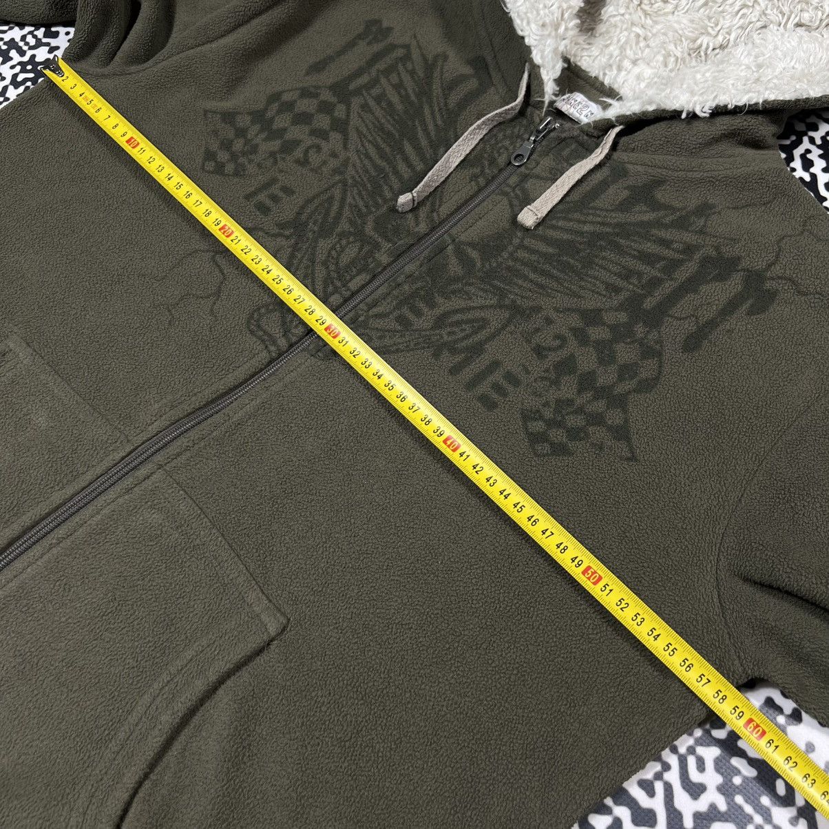 Japanese Brand Vintage Y2K Japanese Affliction Skull Tribal Fur Faux Hoodie Size US L / EU 52-54 / 3 - 17 Thumbnail