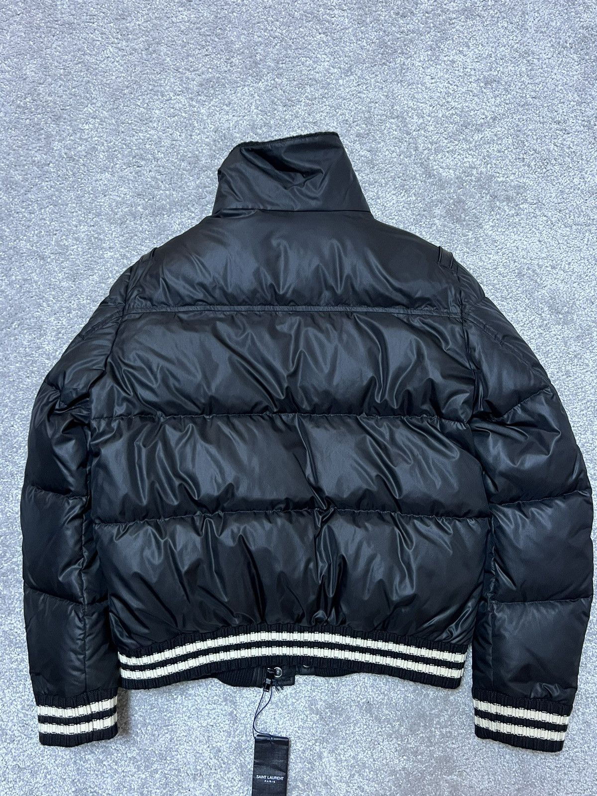 Saint Laurent Paris Saint Laurent Padded Stripe-Trim Puffer Jacket Size US L / EU 52-54 / 3 - 9 Thumbnail