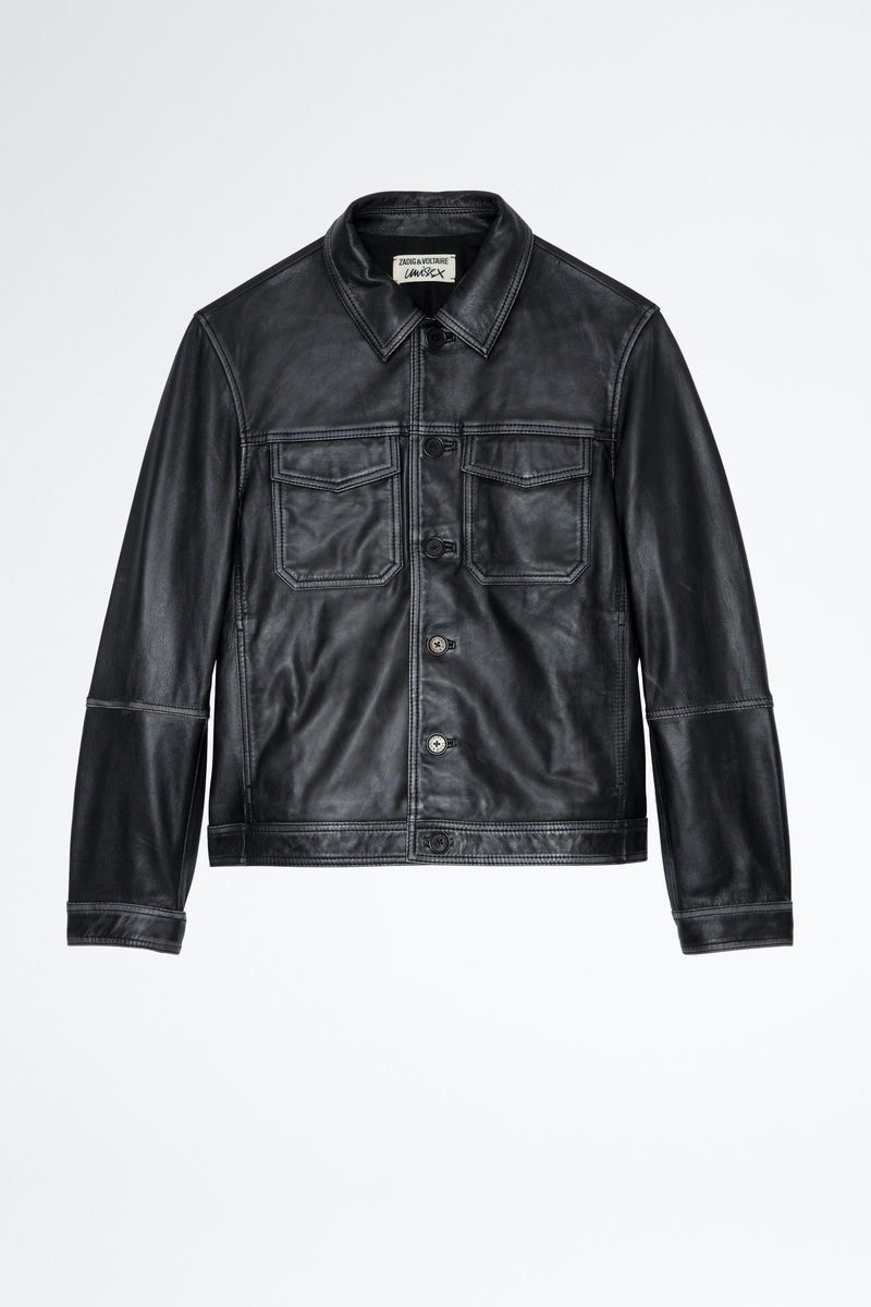 Zadig & Voltaire !DS! SS23 Zadig & Voltaire Lasso Dyed Leather Jacket Size US M / EU 48-50 / 2 - 2 Thumbnail