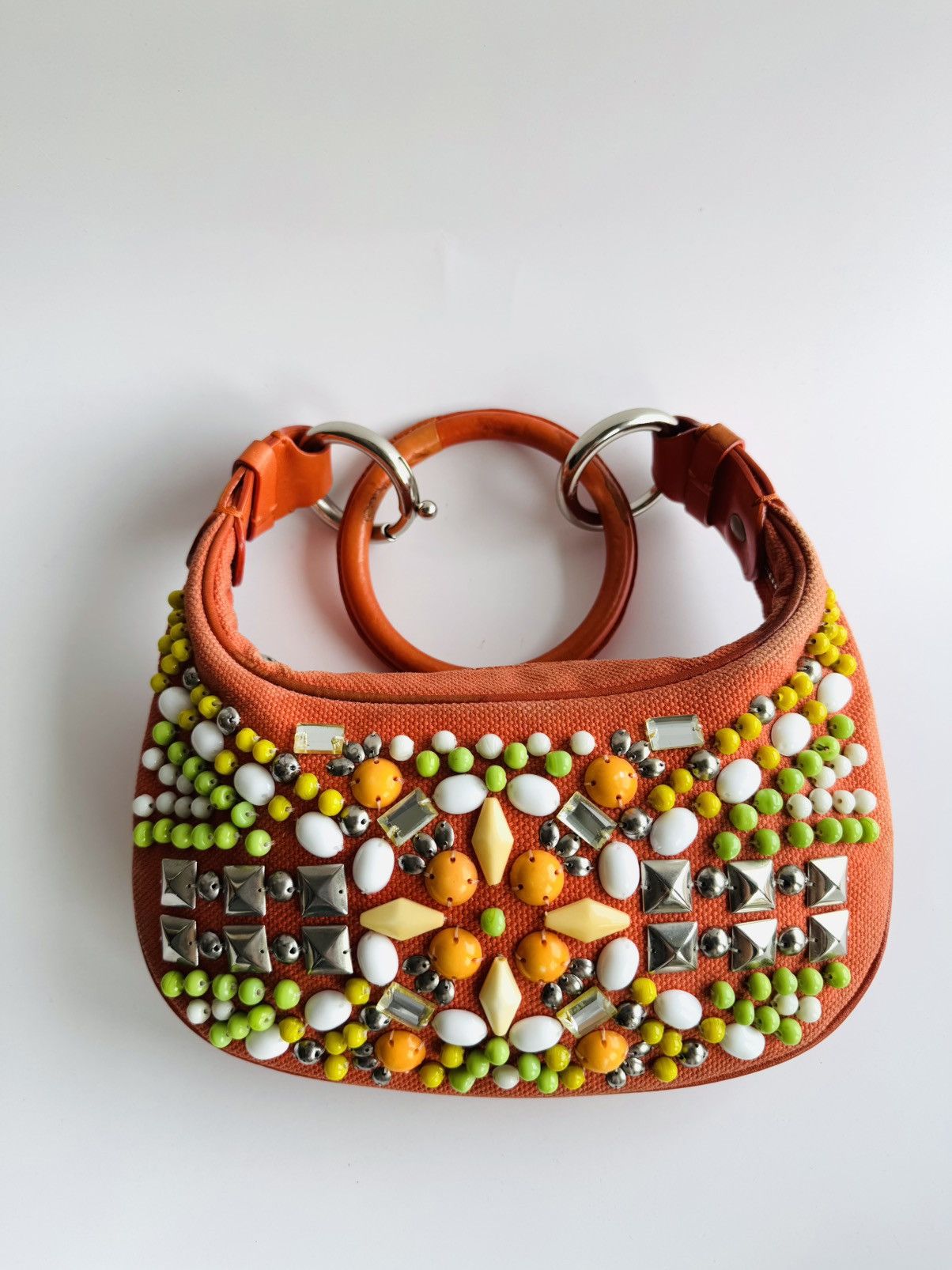 Chloe Vintage beaded Chloe Bracelet bag by Phoebe Philo orange Size ONE SIZE - 5 Thumbnail