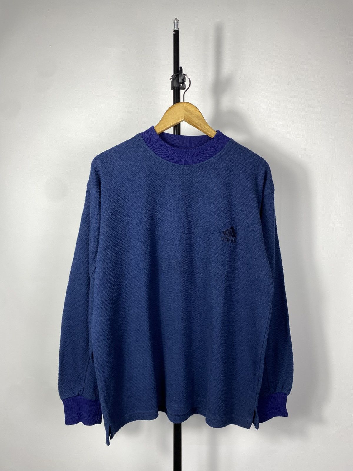 Adidas × Vintage Vintage 90s Sweatshirt Adidas Basic LogoY2K Retro Size US M / EU 48-50 / 2 - 1 Thumbnail
