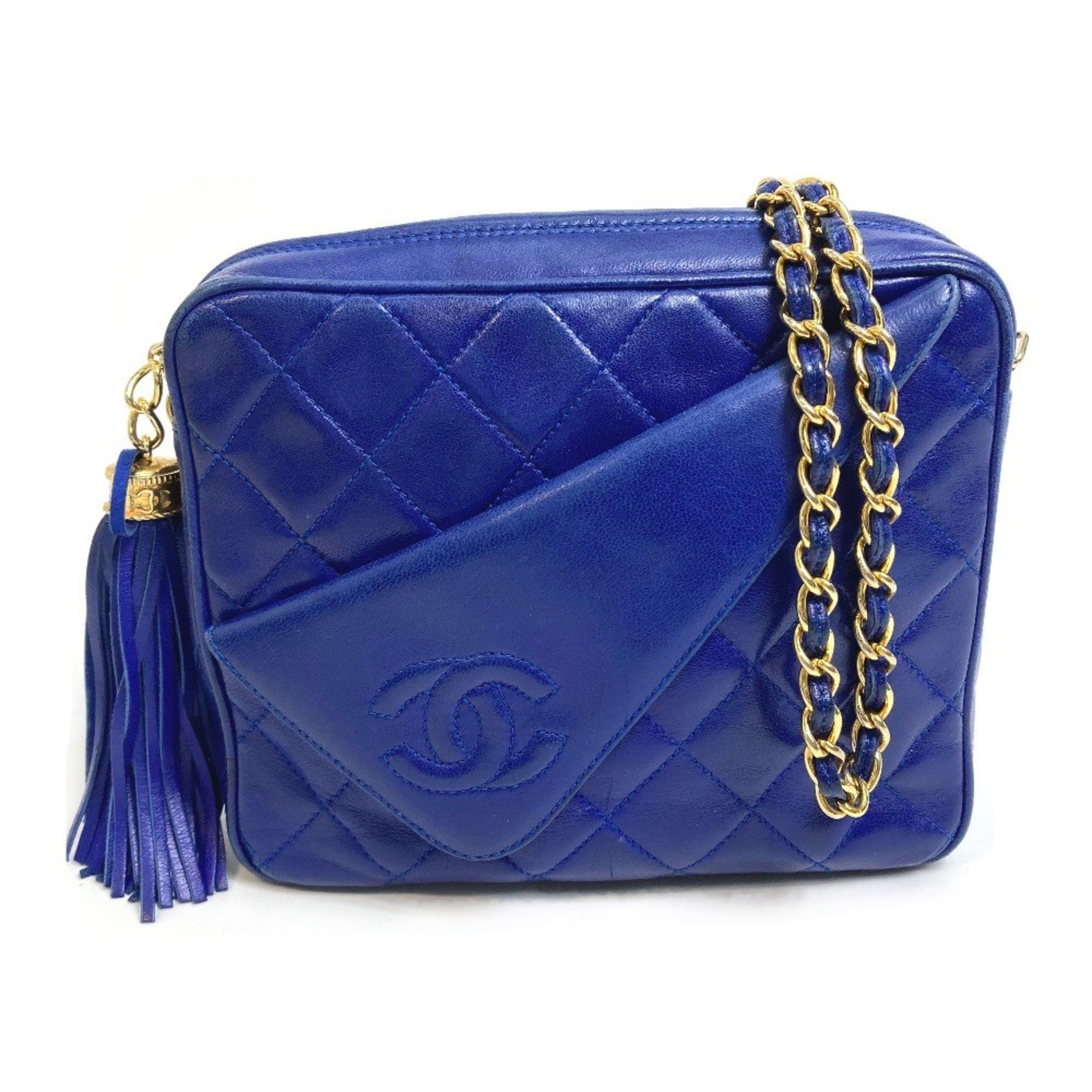 Chanel Chanel CC Mark CC bag shawl Shoulder Bag blue GoldHardware Size ONE SIZE - 1 Thumbnail