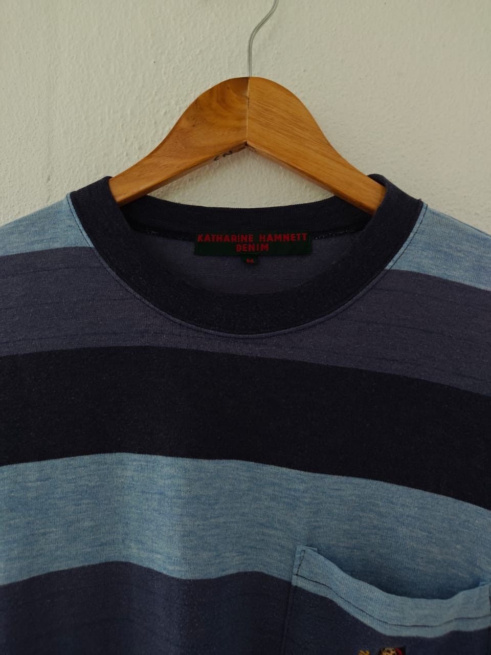 Katharine Hamnett London KATHARINE HAMNETT DENIM STRIPES POCKET SHIRT Size US M / EU 48-50 / 2 - 6 Thumbnail