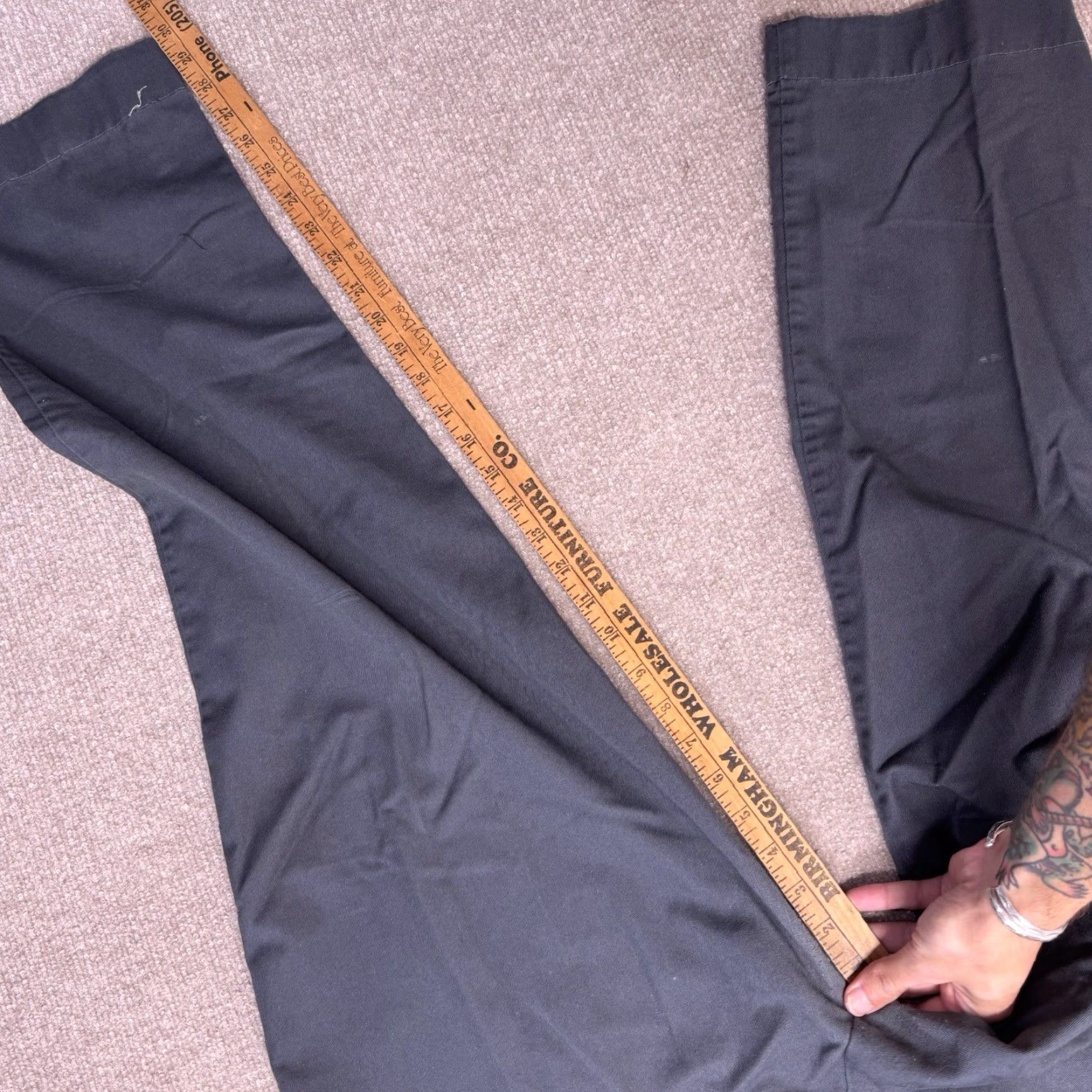 Vintage VINTAGE Chino Pants Mens 36x30 Workwear Zip Fly USA Made Grey Size US 36 / EU 52 - 7 Thumbnail