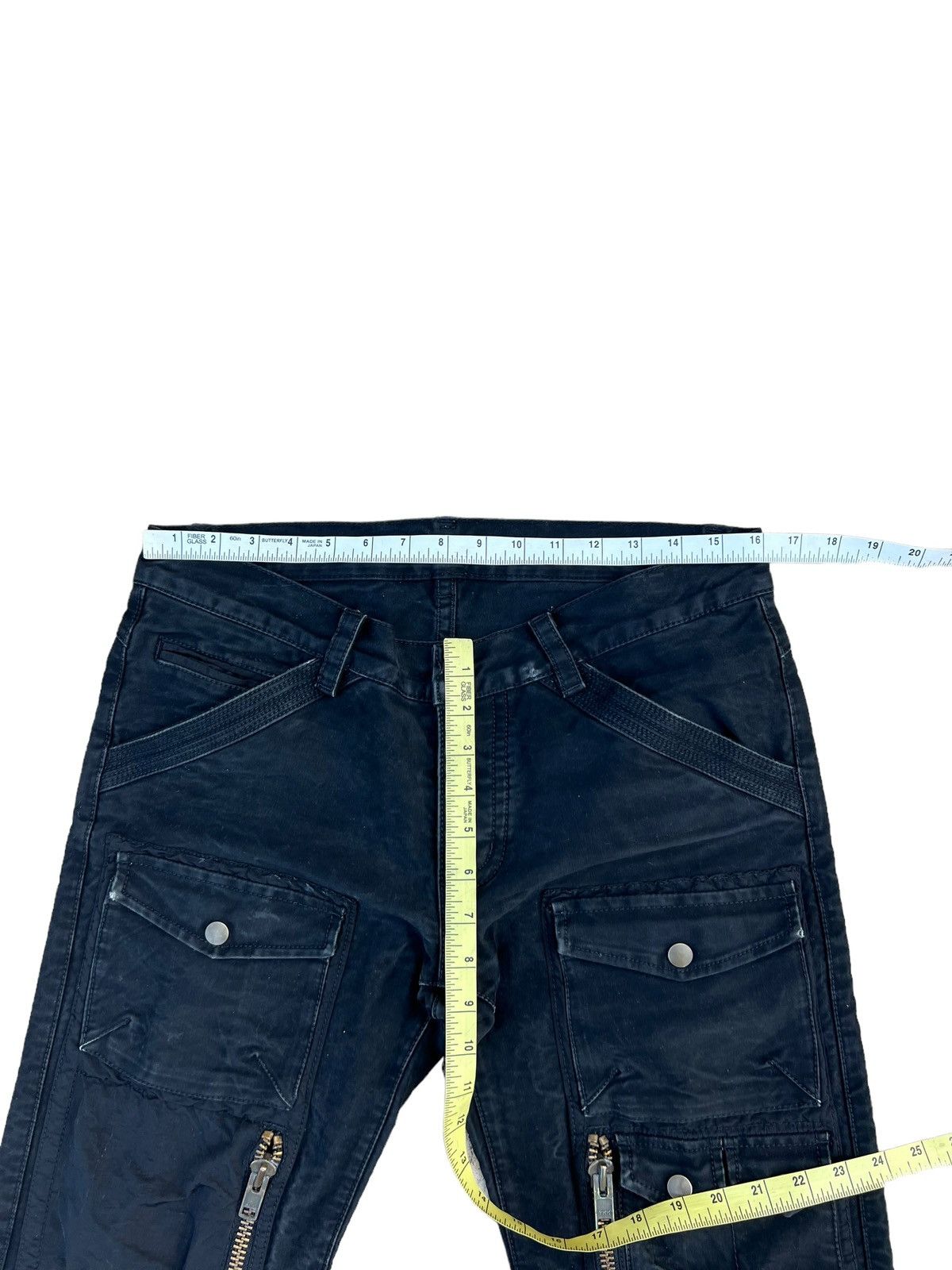 Shellac KENJI ITO Multi Pocket Fade Black Moleskin Cotton Pant Size US 31 - 3 Thumbnail