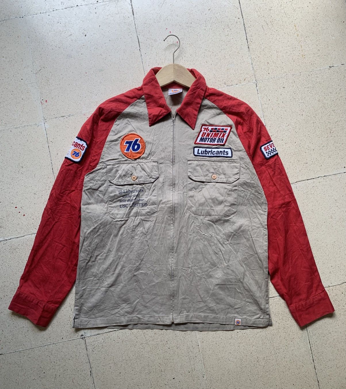Indian Motorcycle Vintage 76 lubricants motor oil zipper work shirt Size US M / EU 48-50 / 2 - 1 Thumbnail