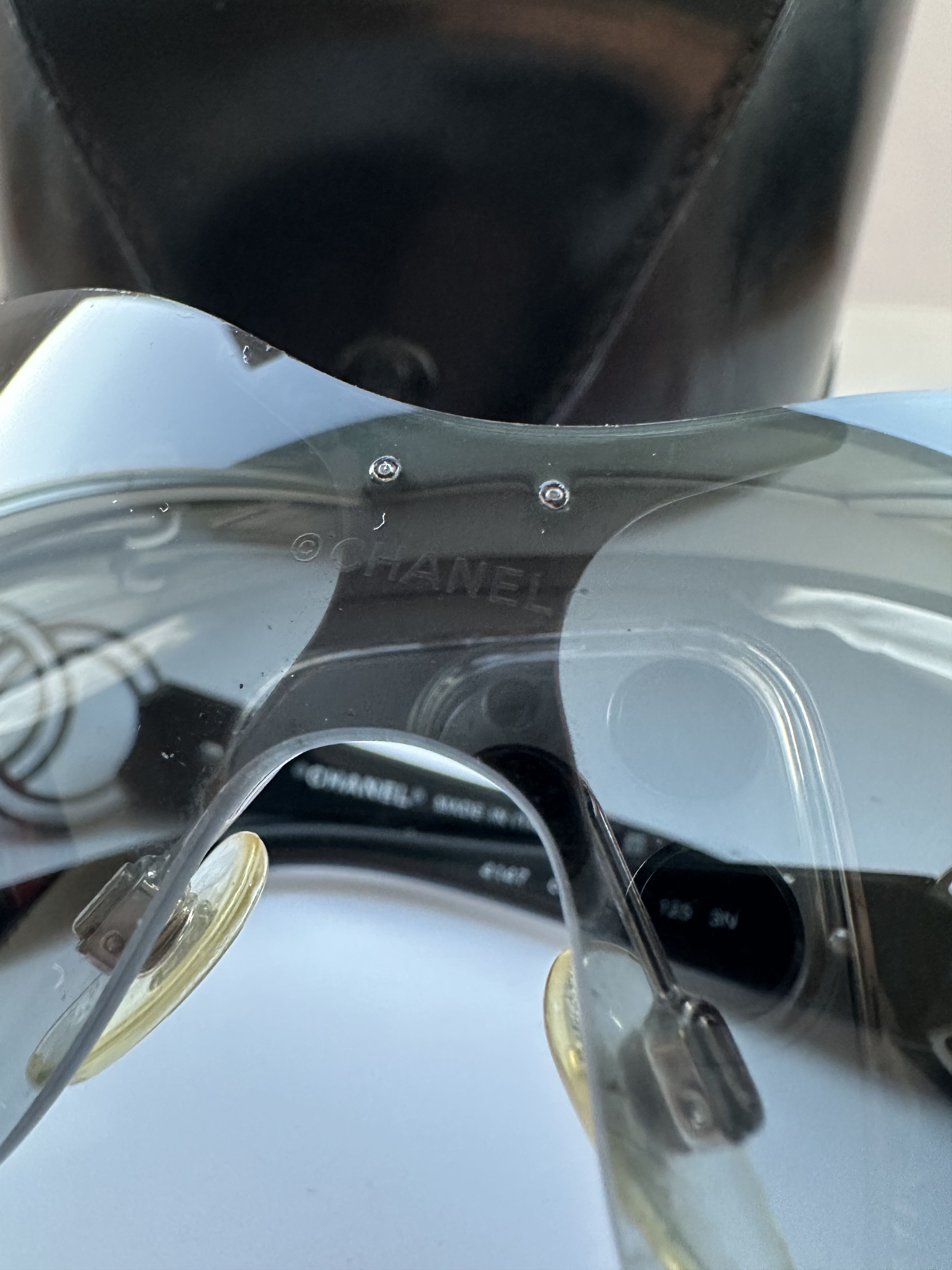 Chanel Chanel Rimless Shield Silver Logo Sunglasses 4147 Vintage Size ONE SIZE - 13 Thumbnail