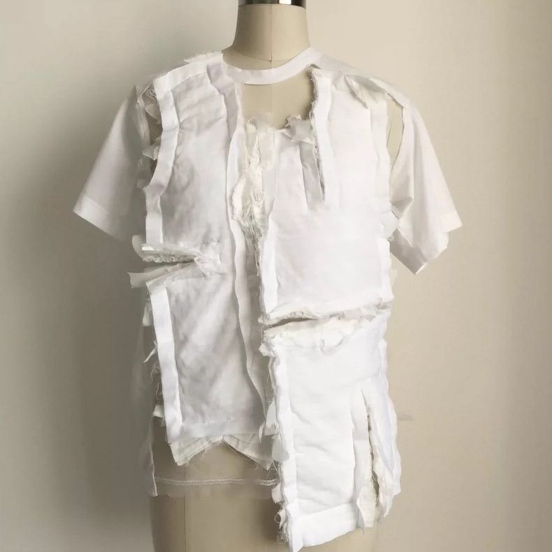 Comme des Garcons Comme Des Garcons Patchwork white T-shirt Size S / US 4 / IT 40 - 2 Thumbnail