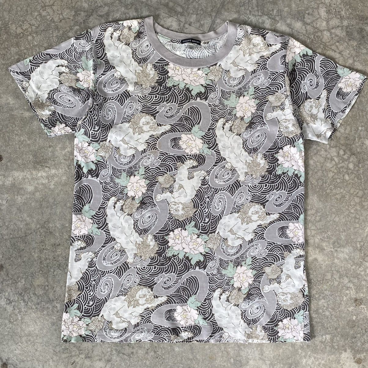 Hysteric Glamour Vintage 90’s Ozone Rocks by HG Komainu Clouds Waves AOP Tee Size US L / EU 52-54 / 3 - 2 Thumbnail