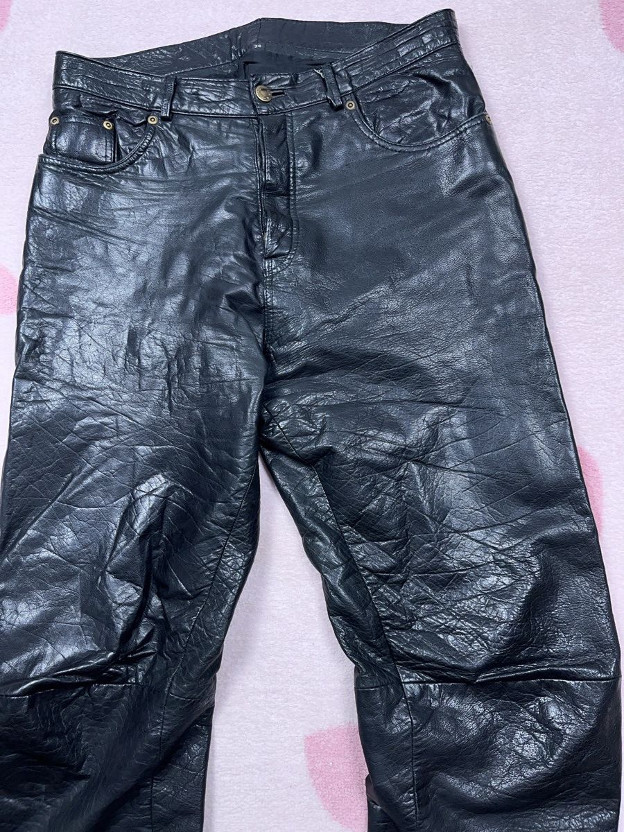 Leather ➕ genuine leather top quality racing style avant garde pants Size US 34 / EU 50 - 3 Thumbnail
