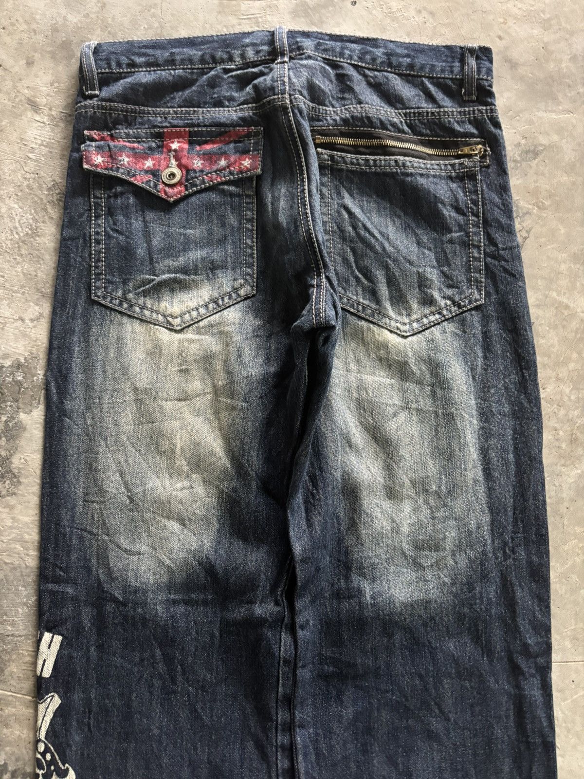 Hysteric Glamour DISTRESSED BACK&FORTH JAPANESE DENIM STUDDED GRUNGE SPLATTER Size US 33 - 13 Thumbnail