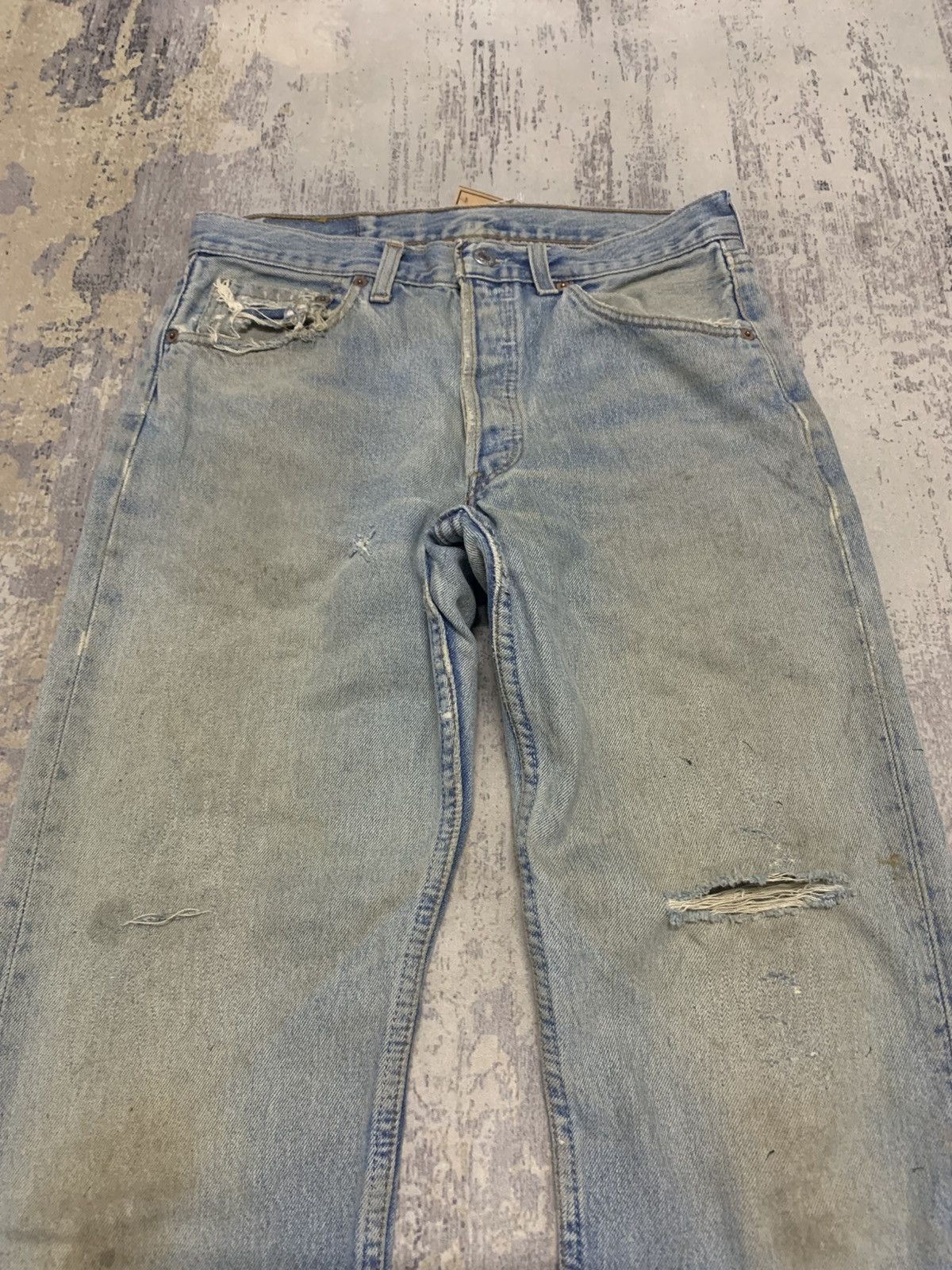 Levi's Vintage Levis 501 Rusty Jeans Distressed Denim Size US 31 - 2 Thumbnail