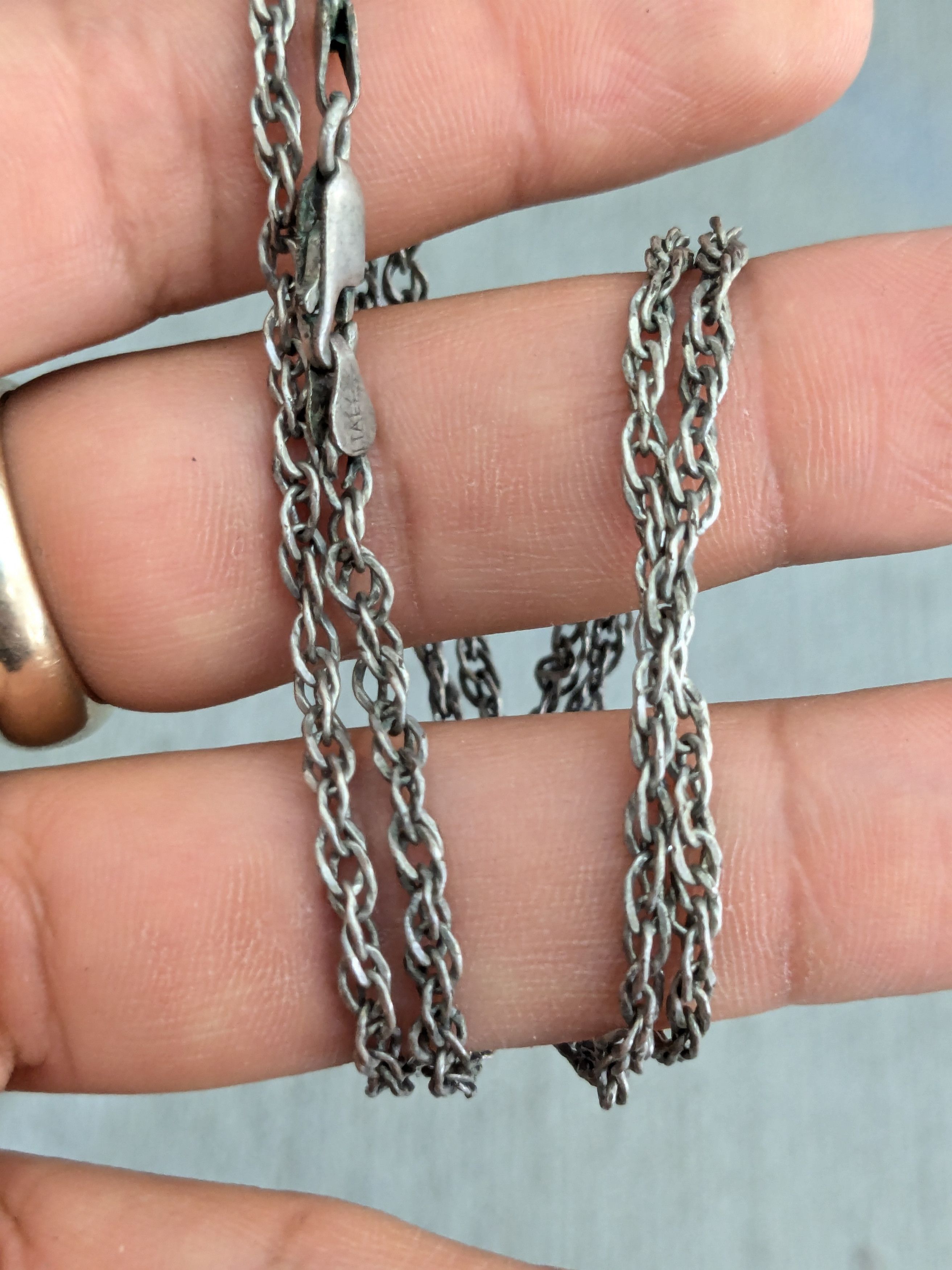 Jewelry Vintage Sterling Silver Necklace Rope Twist 25" Size ONE SIZE - 12 Thumbnail