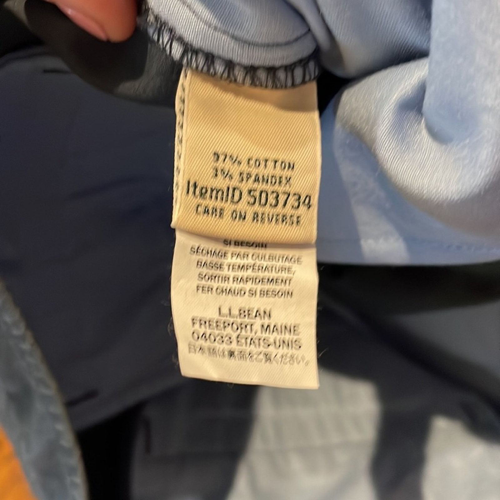 L.L. Bean LL Bean, Favorite Fit Navy Chino Pant,size 10 Size 32" / US 10 / IT 46 - 4 Thumbnail