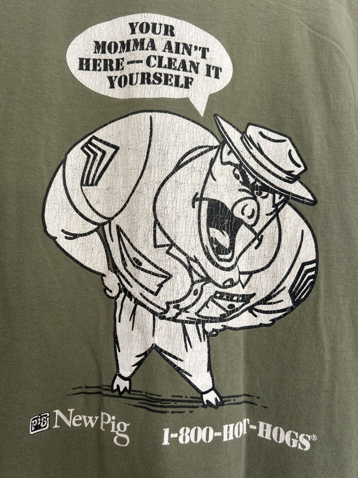 Vintage Vintage G.R.U.N.T New Pig Graphic T-shirt Size US XL / EU 56 / 4 - 6 Thumbnail