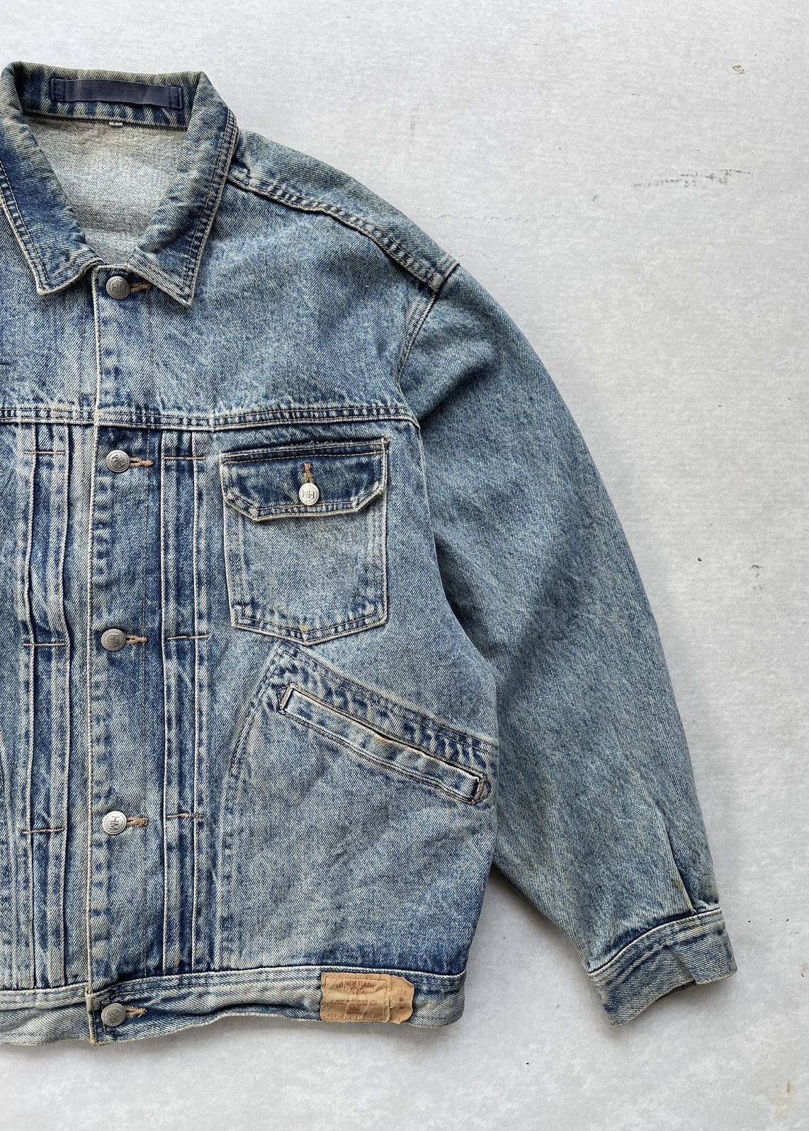 Japanese Brand 🔥Vtg Holly Majors Japan Type 1 Buckle Denim Trucker Jacket Size US L / EU 52-54 / 3 - 4 Thumbnail