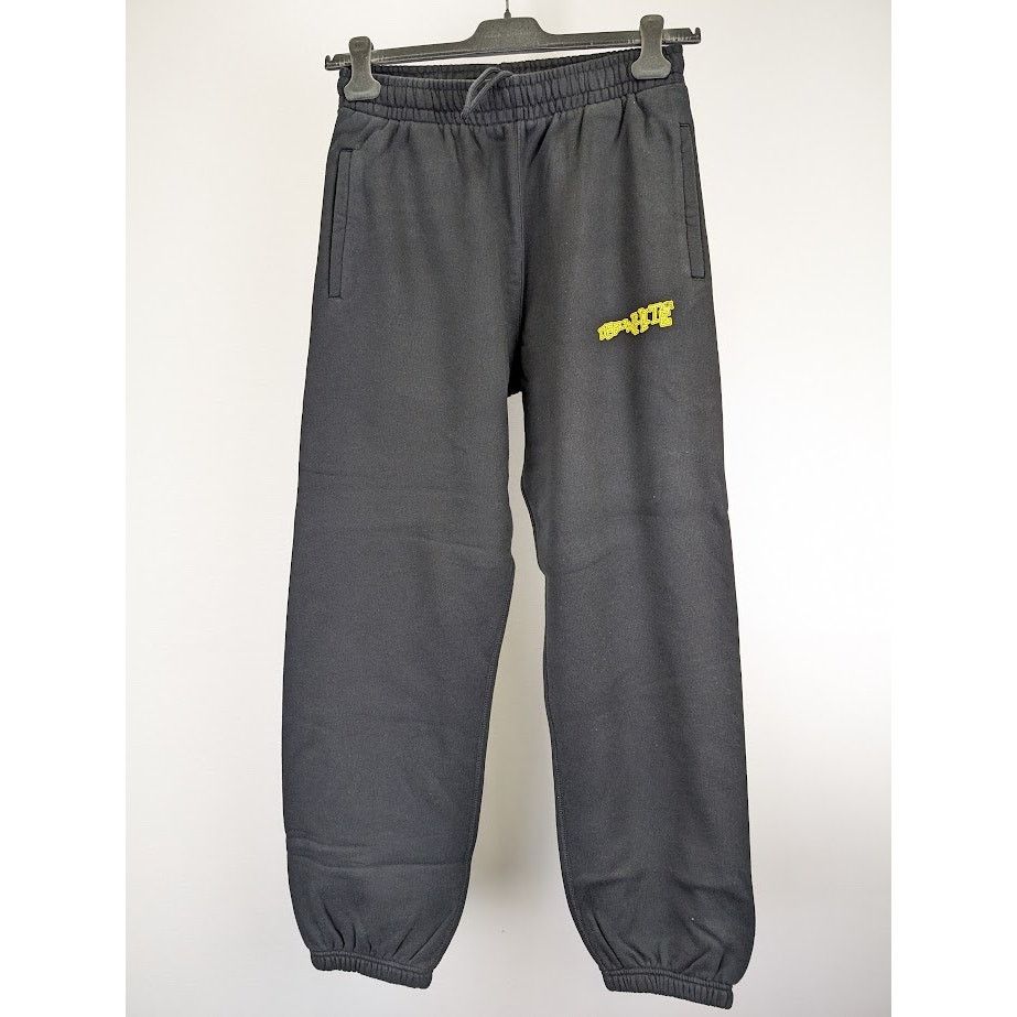 Off-White o1rshd1 Crystal Wiz Slim Sweatpant & Jogger in Black/Yellow Size US 30 / EU 46 - 3 Thumbnail