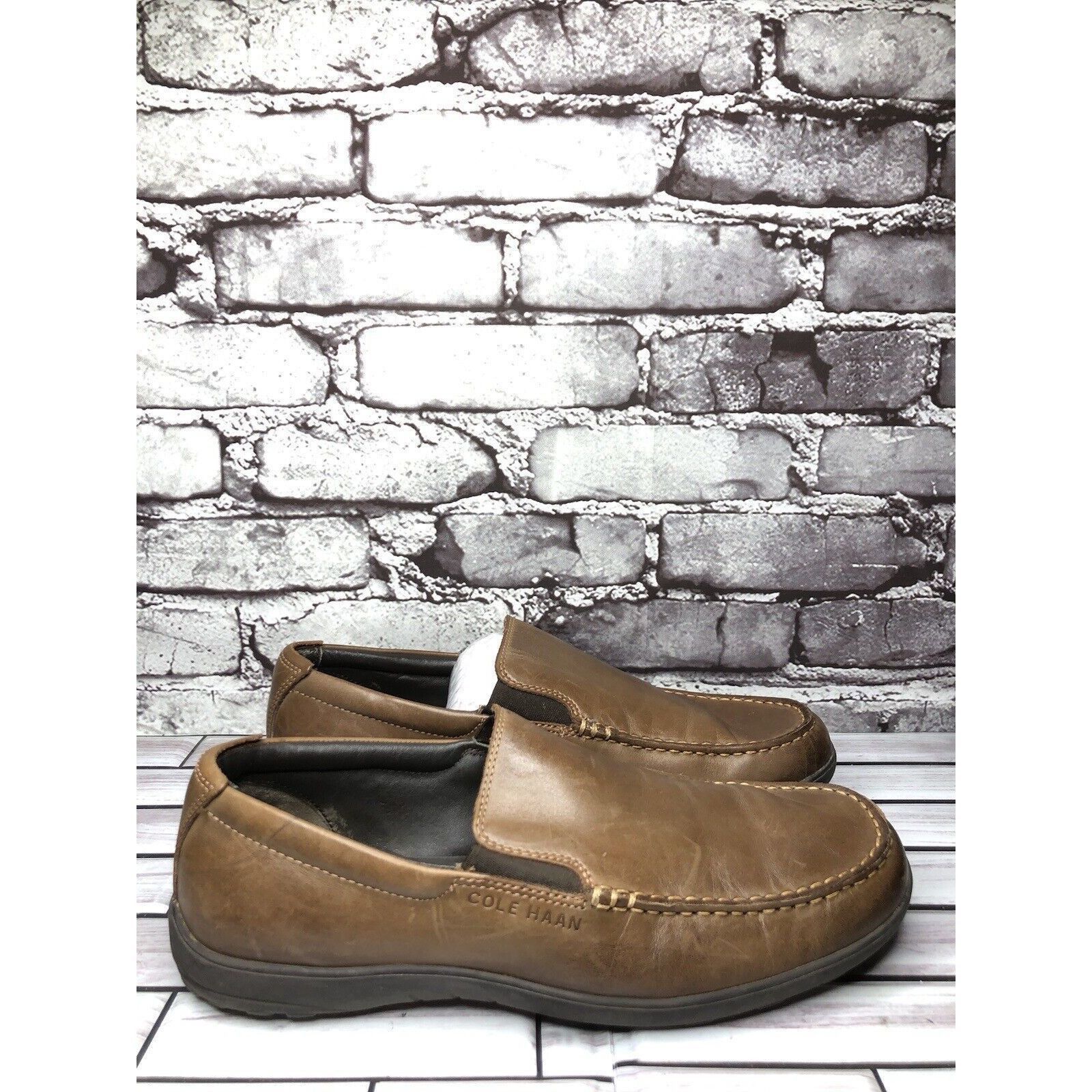 Cole Haan Cole Haan Brown Leather Slip On Casual Loafers Driving Shoes Size US 9 / EU 42 - 1 Thumbnail