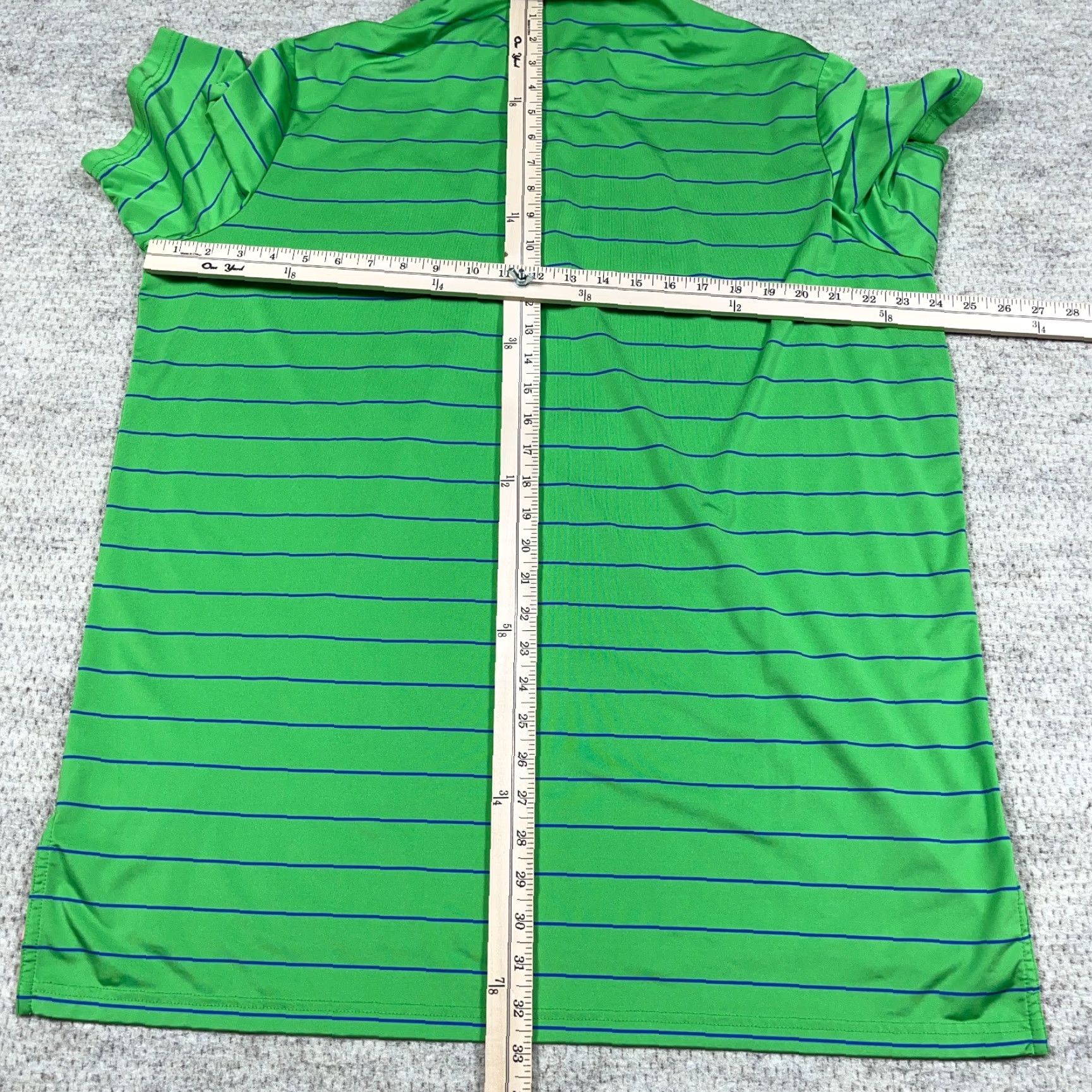 RLX Ralph Lauren RLX Ralph Lauren Polo Shirt Men XL Green Striped Performance Sport Golf Wicking Size US XL / EU 56 / 4 - 6 Thumbnail