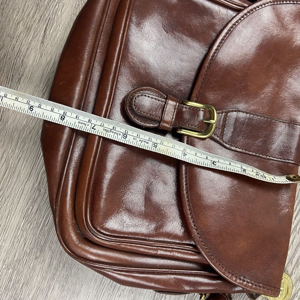 BRAHMIN Brahmin Brown Shoulder Bag Gold Hardware Buckle Medium 11x8 Size ONE SIZE - 10 Thumbnail